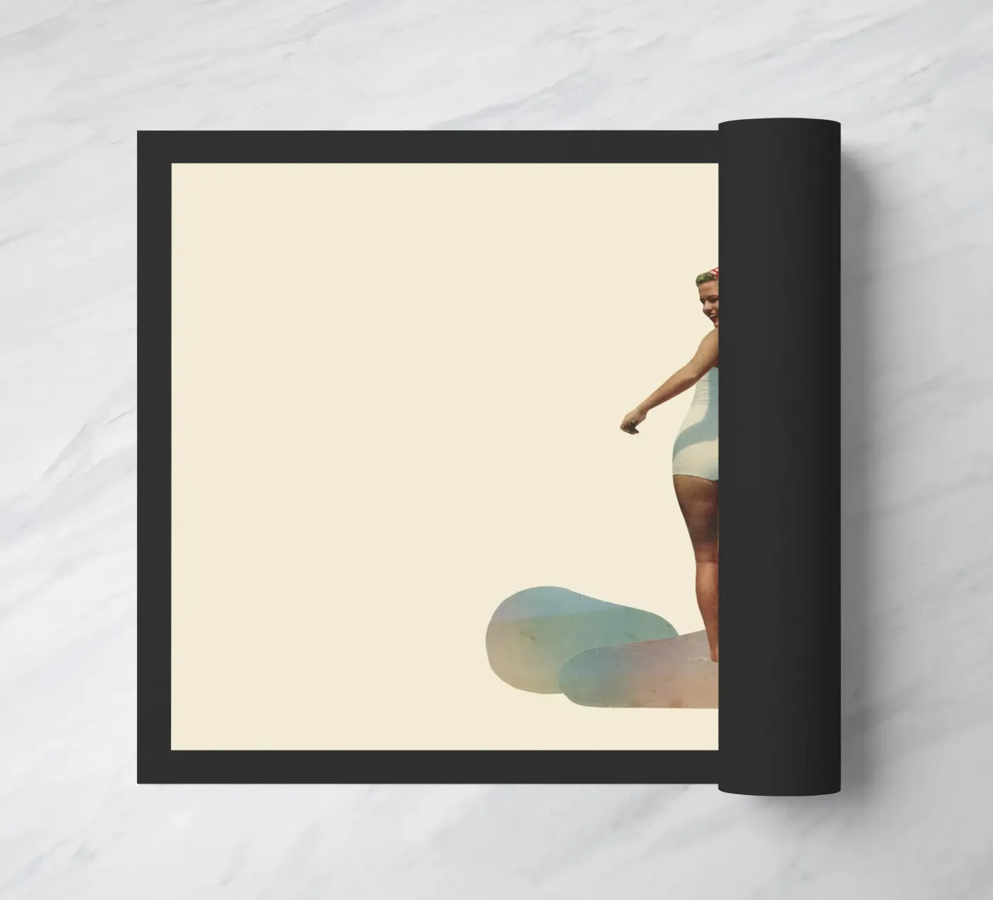 Die Sonne eingefangen Fußmatte von Cassia Beck Collage