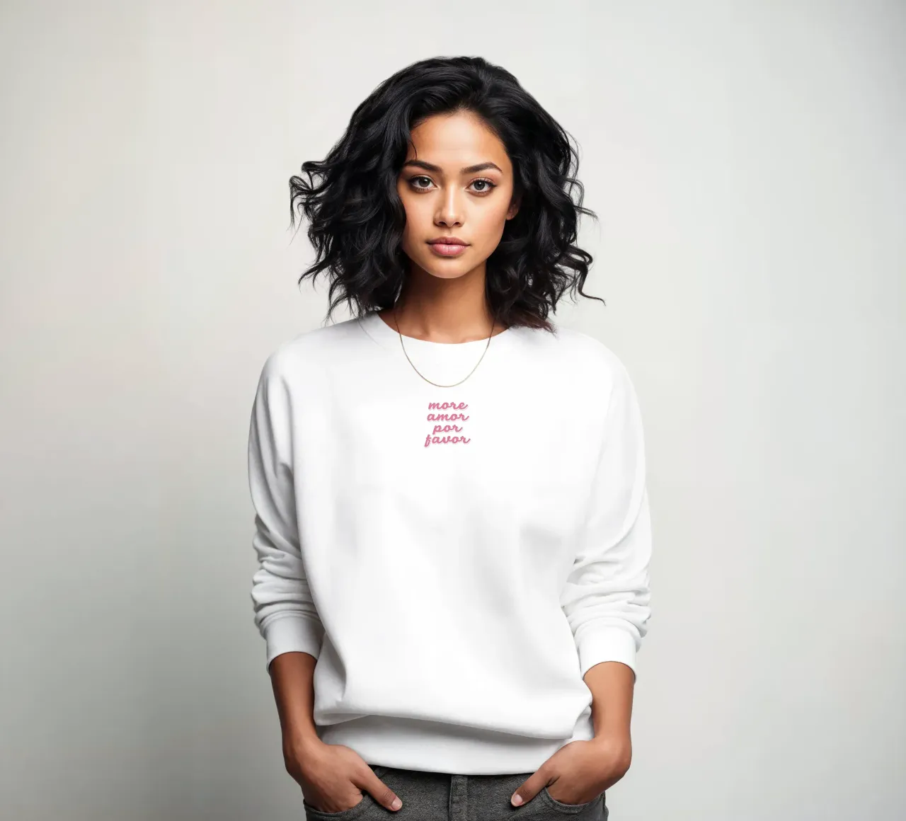 More Amor sweatshirt by we line studio - art