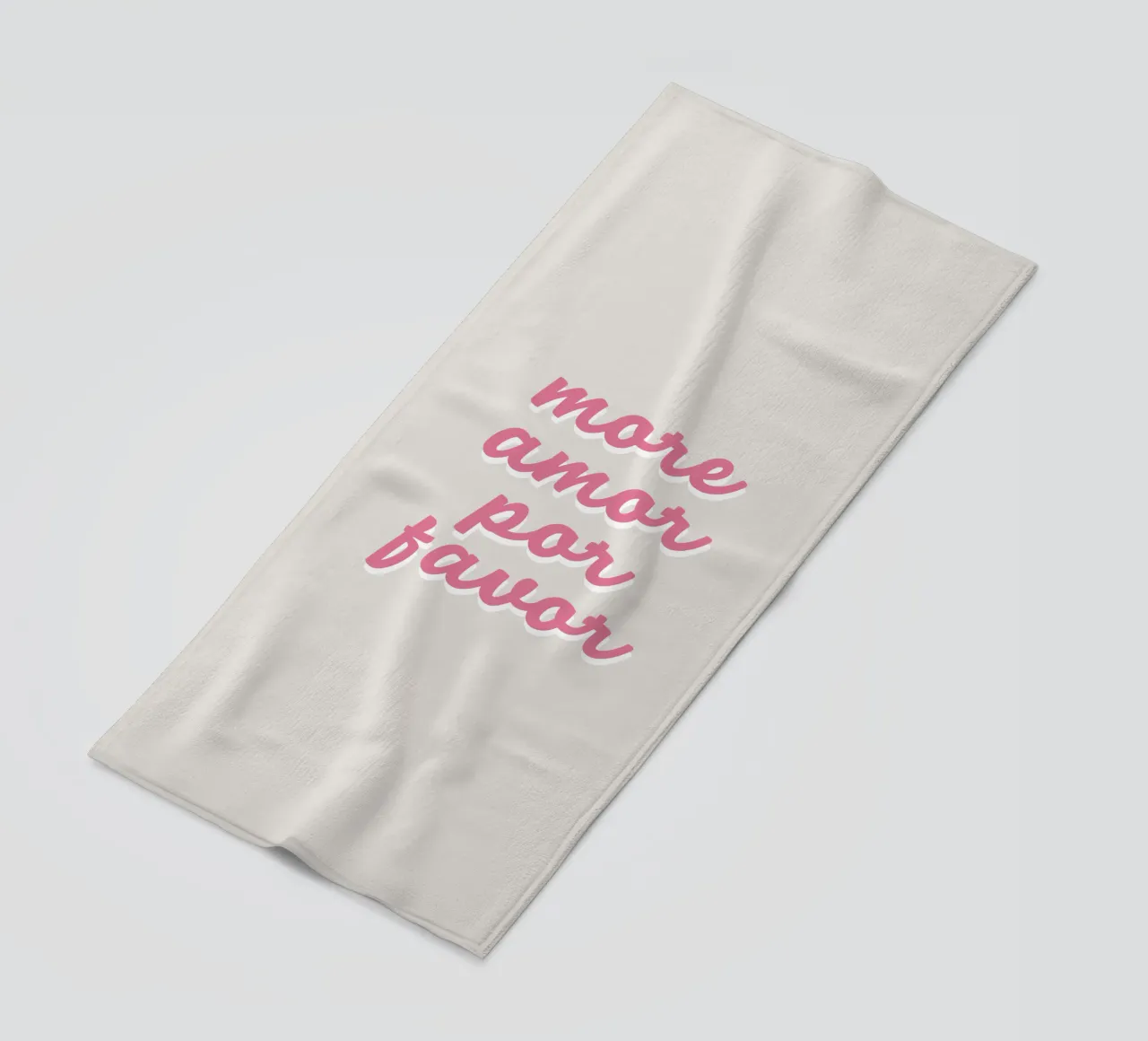 More Amor beach towel by we line studio - art