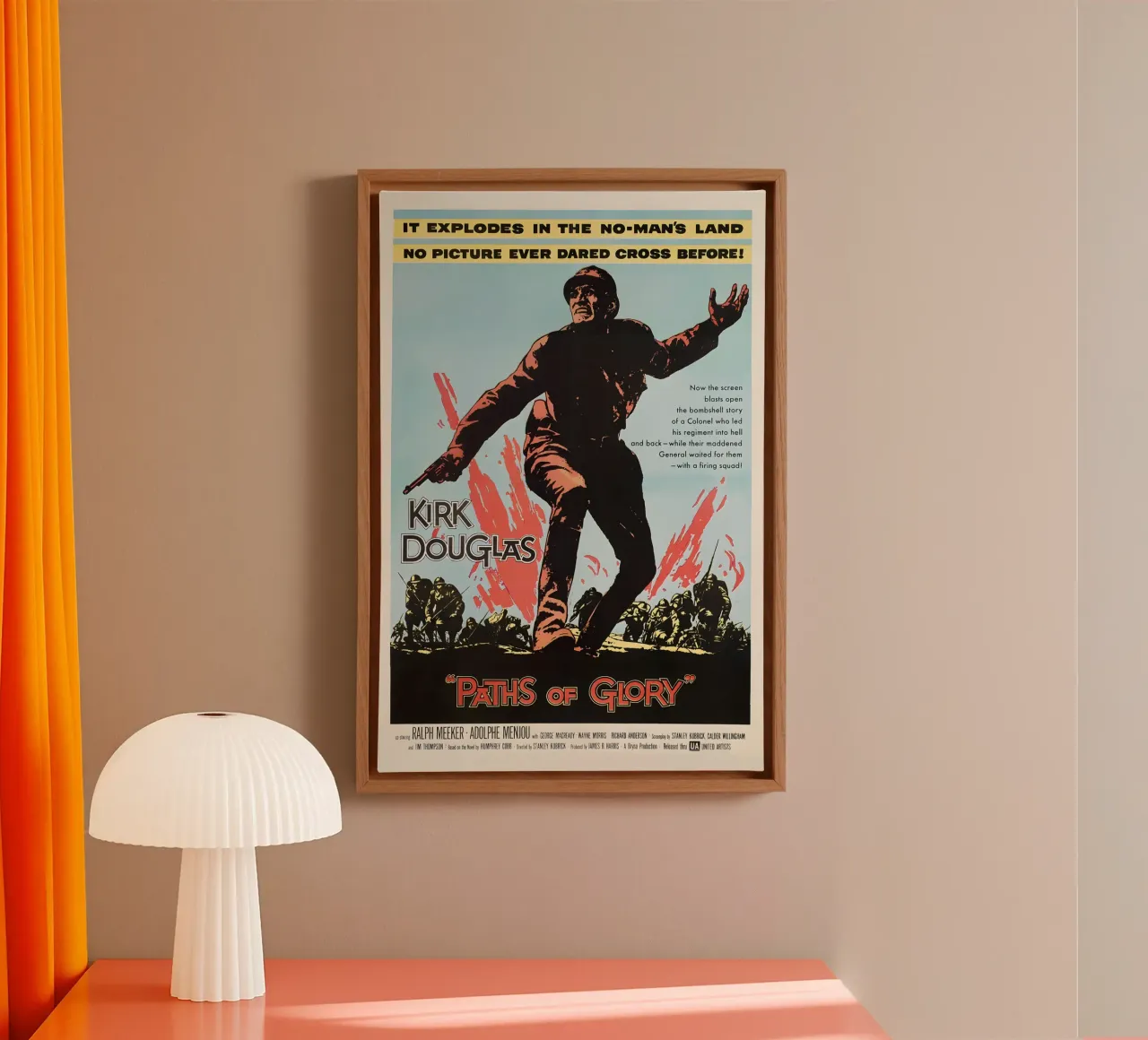 Paths of Glory / Stanley Kubrick tela con Cornice a cassetta da Attaboy Dsgn