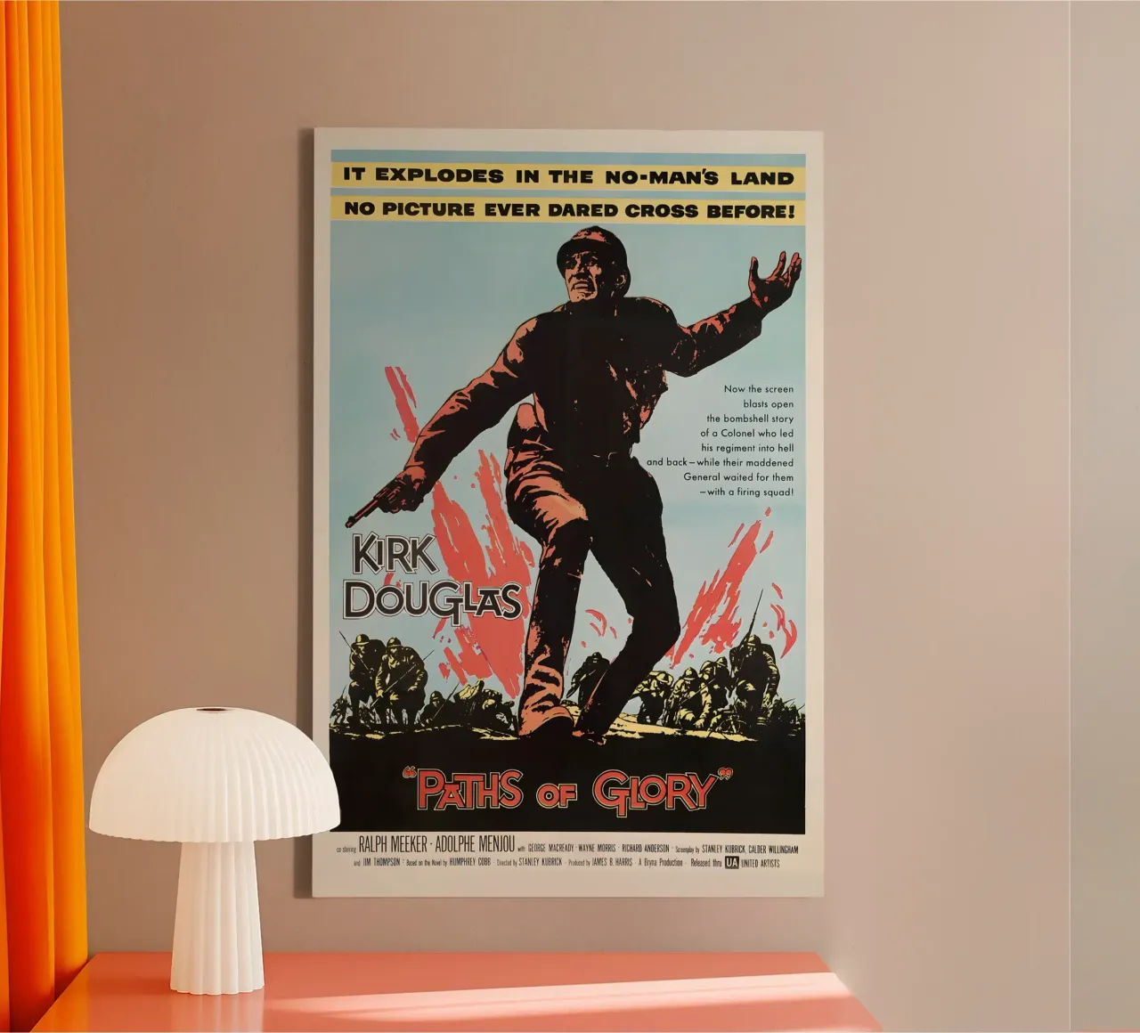 Paths of Glory / Stanley Kubrick tela con Cornice a cassetta da Attaboy Dsgn