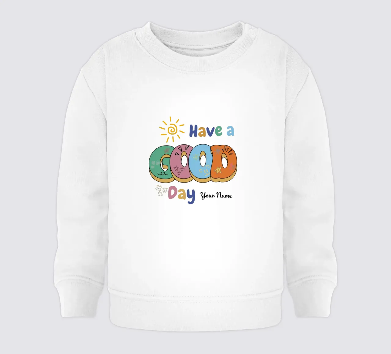 Solo buone vibrazioni felpa neonato da Doodle Dreams Art
