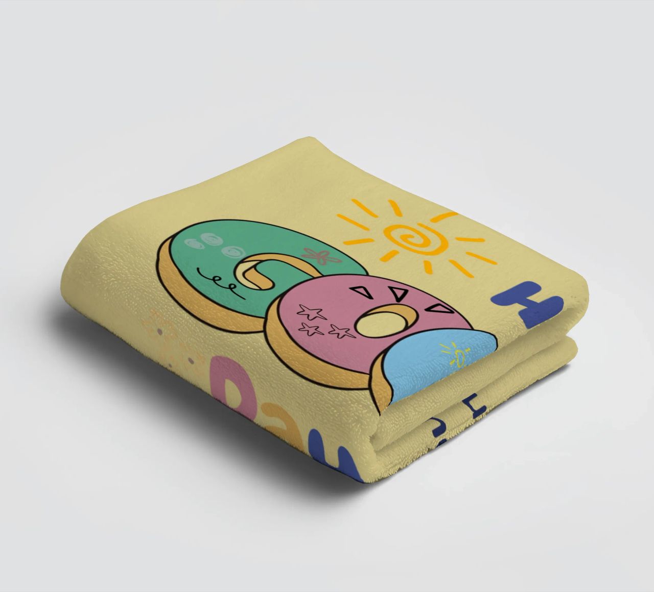 Solo buone vibrazioni asciugamano da bagno da Doodle Dreams Art