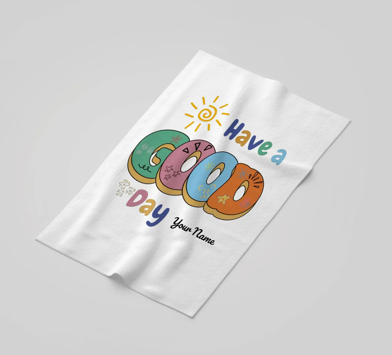 Good Vibes Only beach towel by Doodle Dreams Art