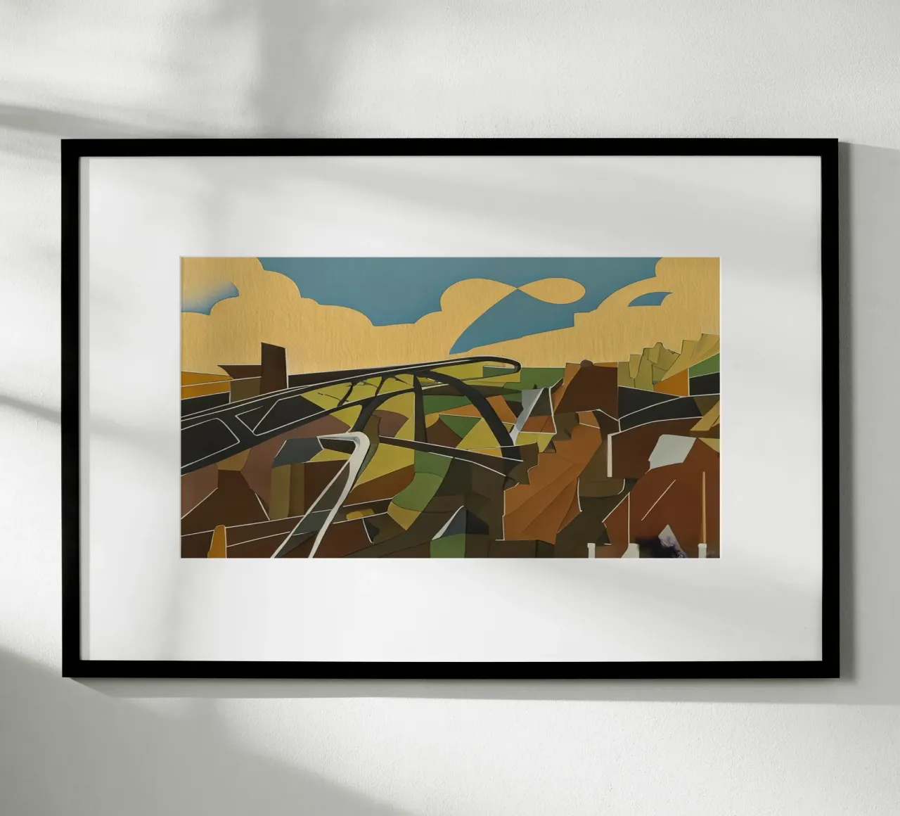 visita_escursione_al_parco_di_divertimento_2 poster con telaio in legno da Abstract Art by LK