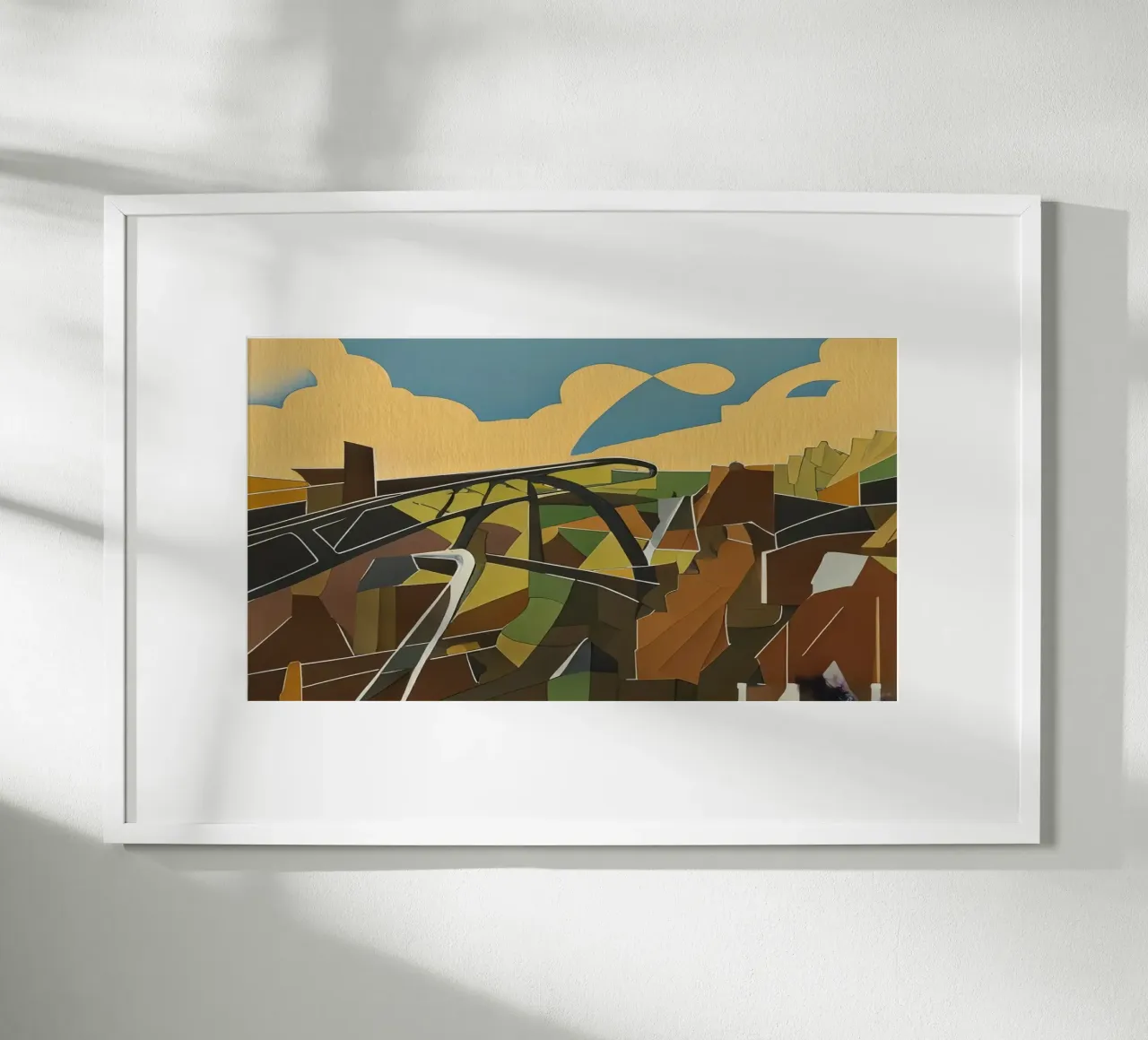 visita_escursione_al_parco_di_divertimento_2 poster con telaio in legno da Abstract Art by LK