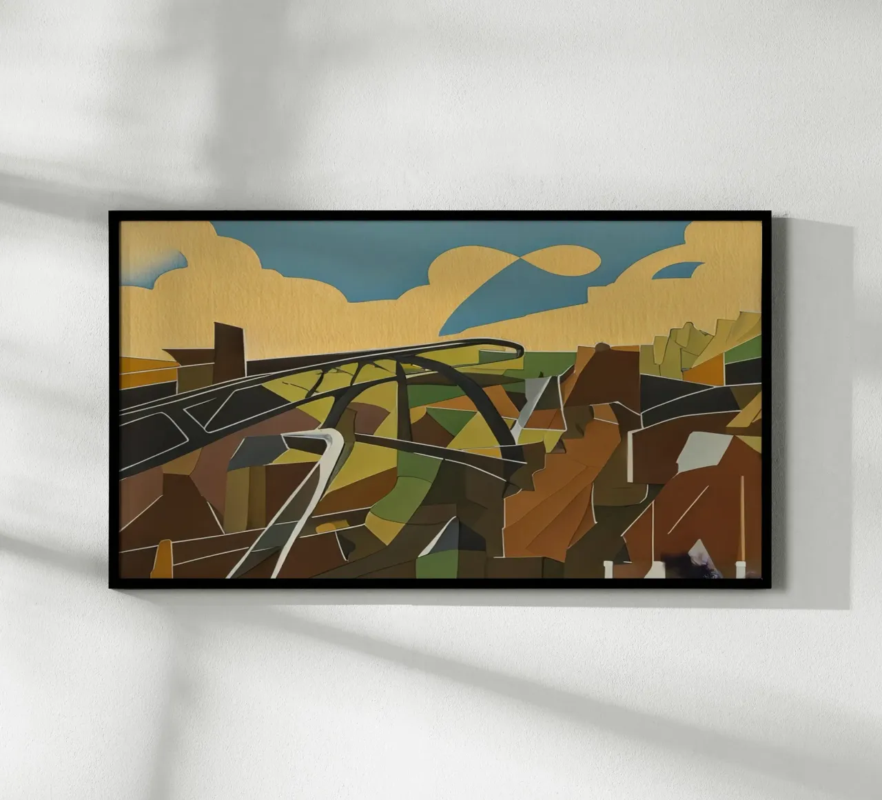 visita_escursione_al_parco_di_divertimento_2 poster con telaio in legno da Abstract Art by LK
