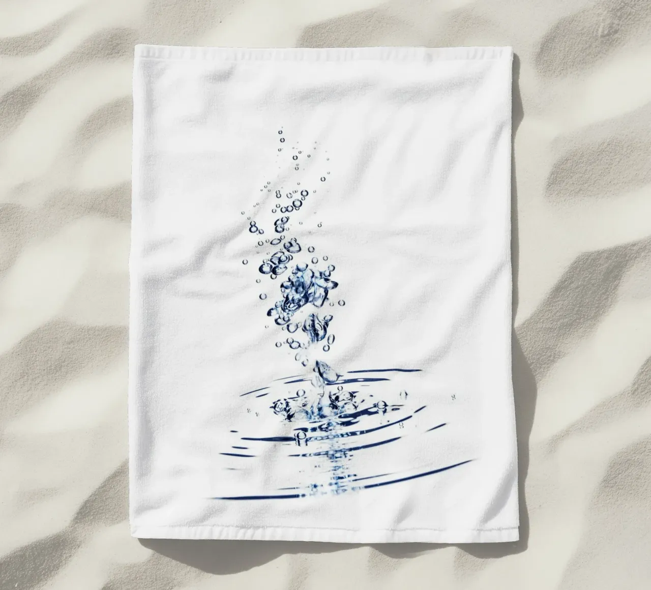 Un sasso cadde nell'acqua telo mare da Barbara Buderath Fotodesign