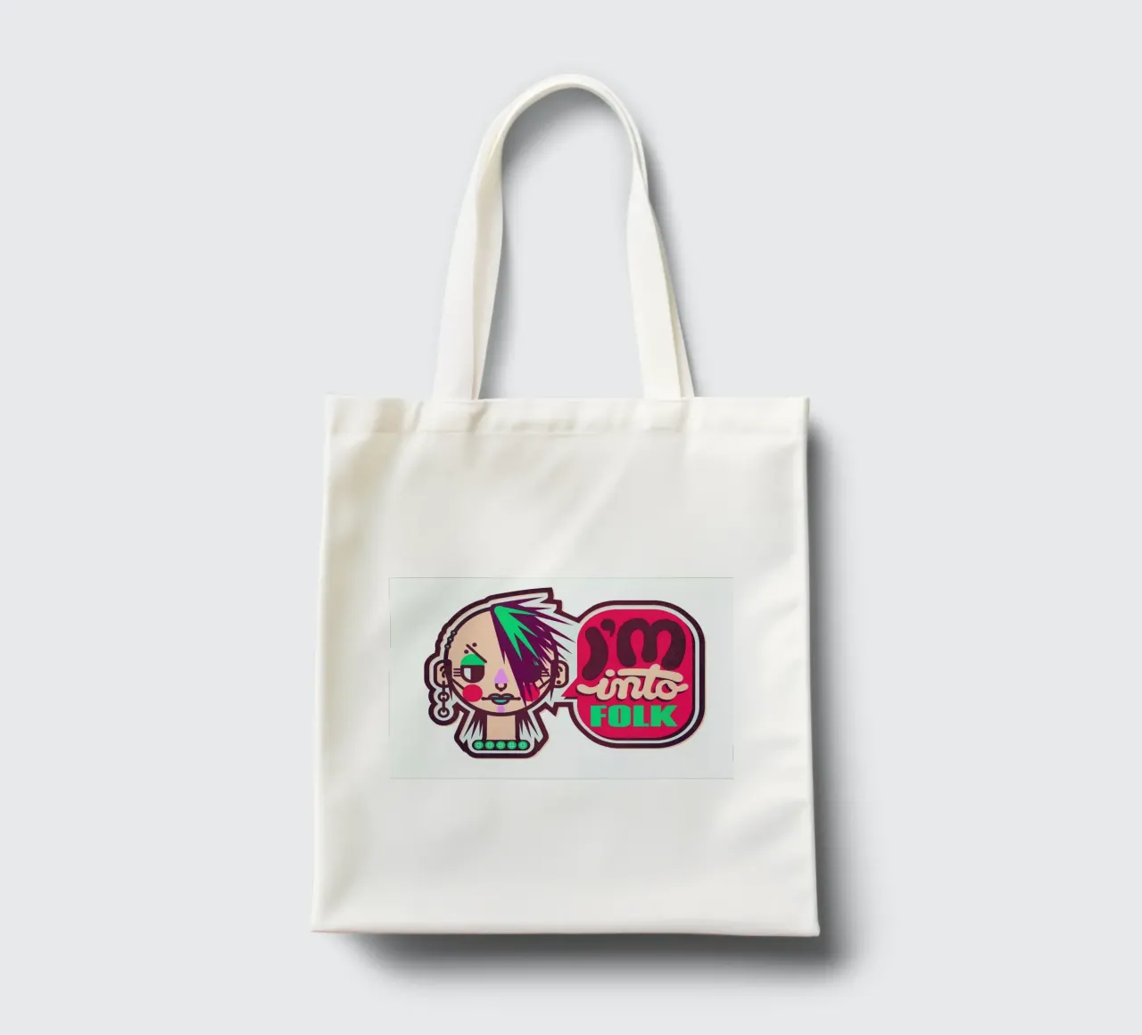 I'm into Folk borsa in juta da Chobopop