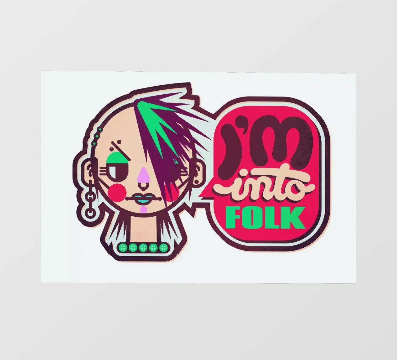 I'm into Folk telo in pvc da Chobopop
