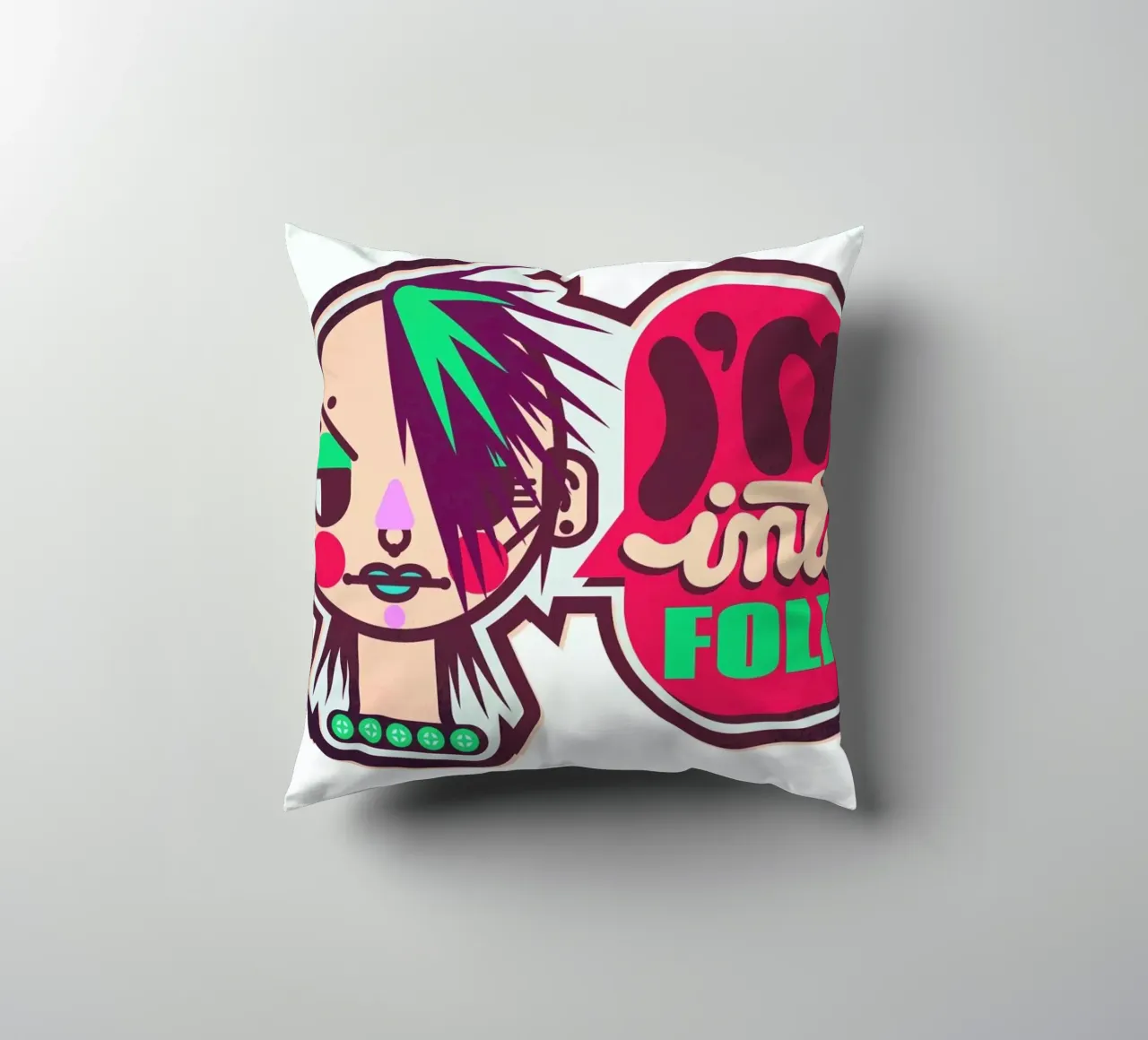 I'm into Folk cuscino da Chobopop