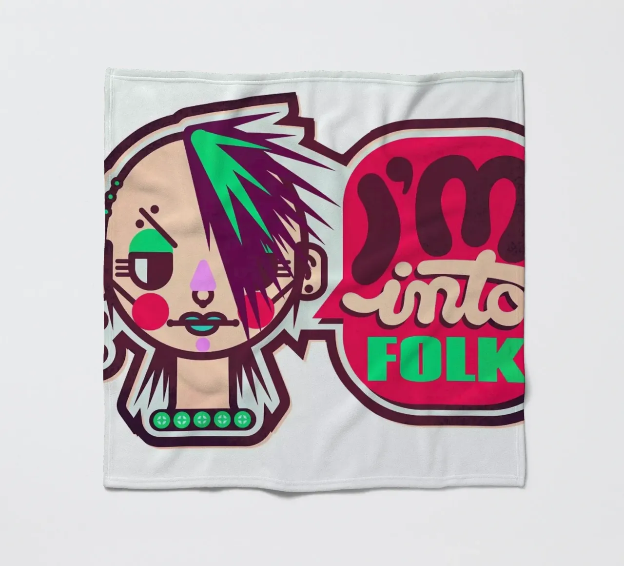I'm into Folk coperta in pile da Chobopop