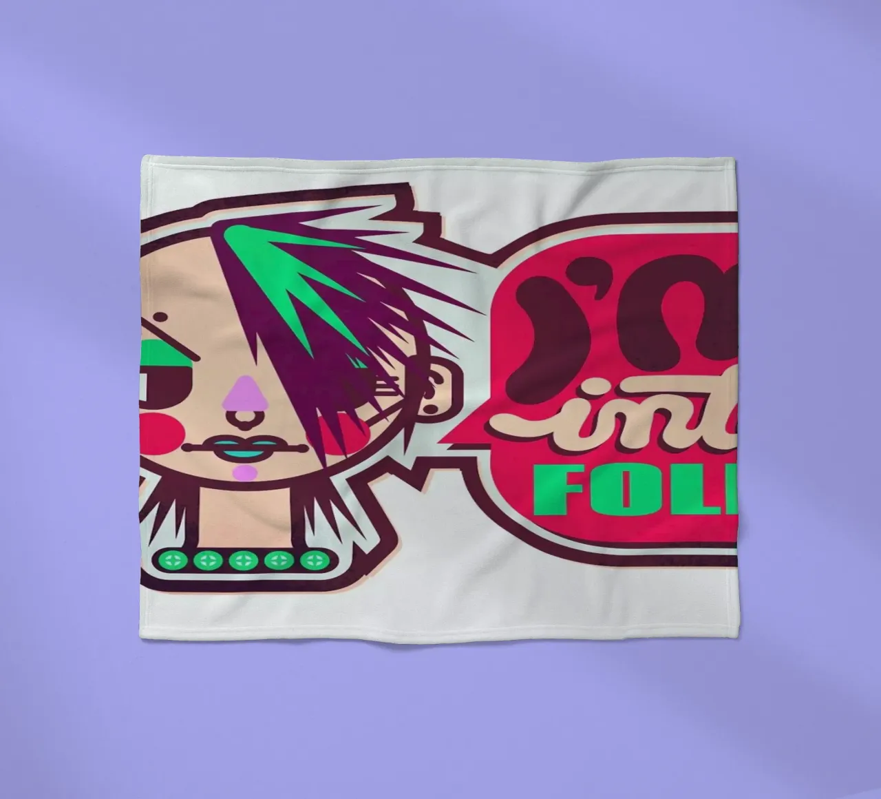 I'm into Folk coperta in pile da Chobopop