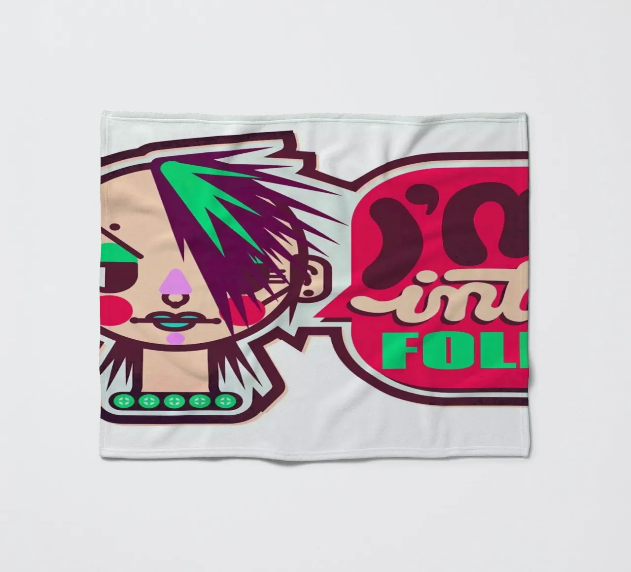 I'm into Folk coperta in pile da Chobopop