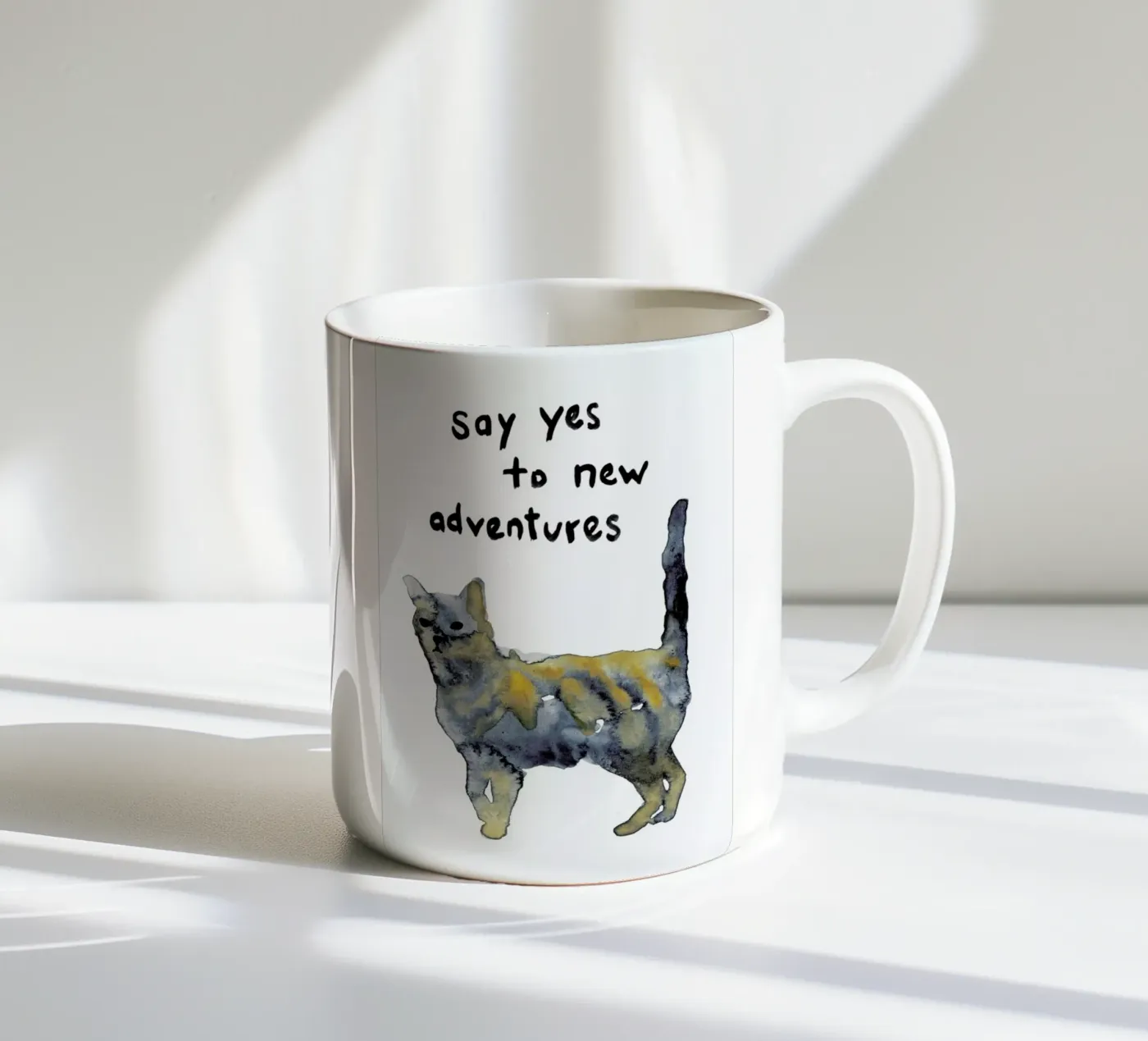 Cat ceramic mug by Farina Kuklinski