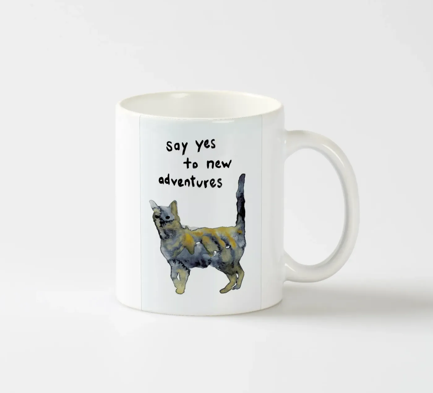 Cat ceramic mug by Farina Kuklinski