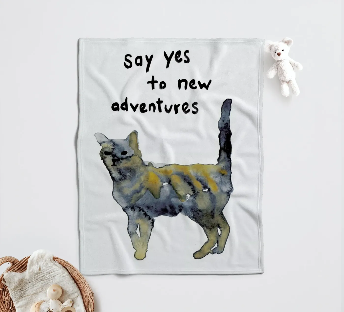 Cat Fleecedecke von Farina Kuklinski