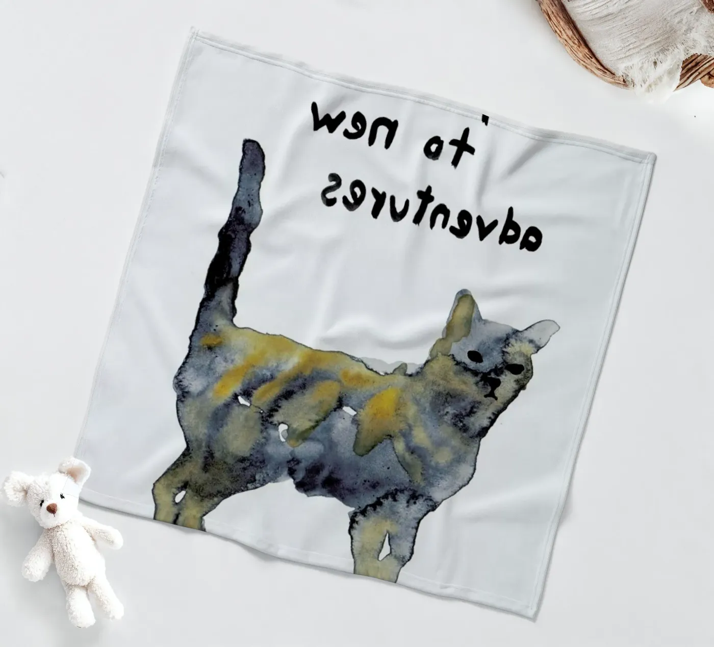 Cat Fleecedecke von Farina Kuklinski