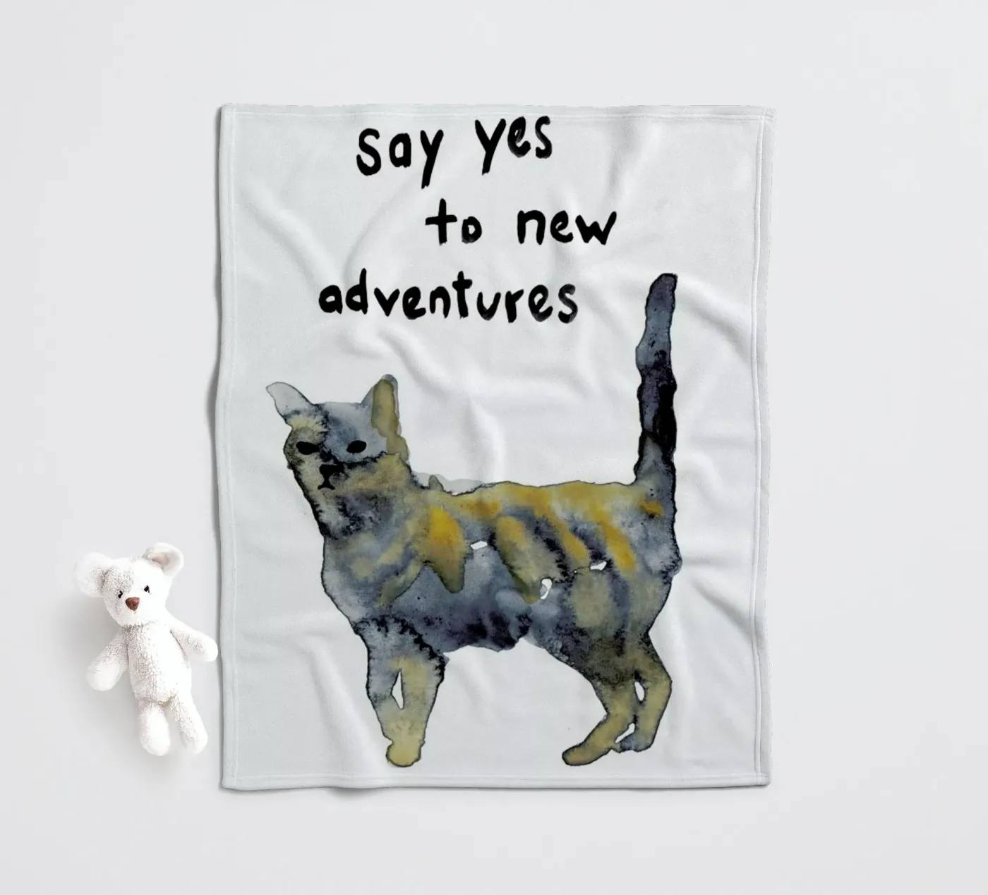 Cat Fleecedecke von Farina Kuklinski