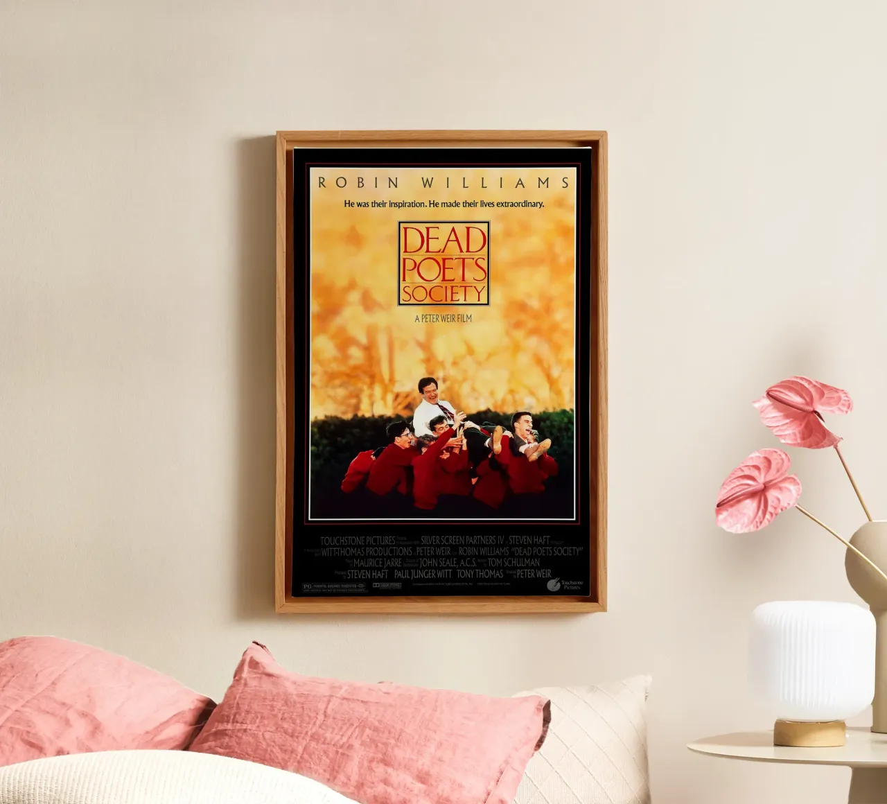 Dead Poets Society / Carpe Diem! canvas met Baklijst van Attaboy Dsgn