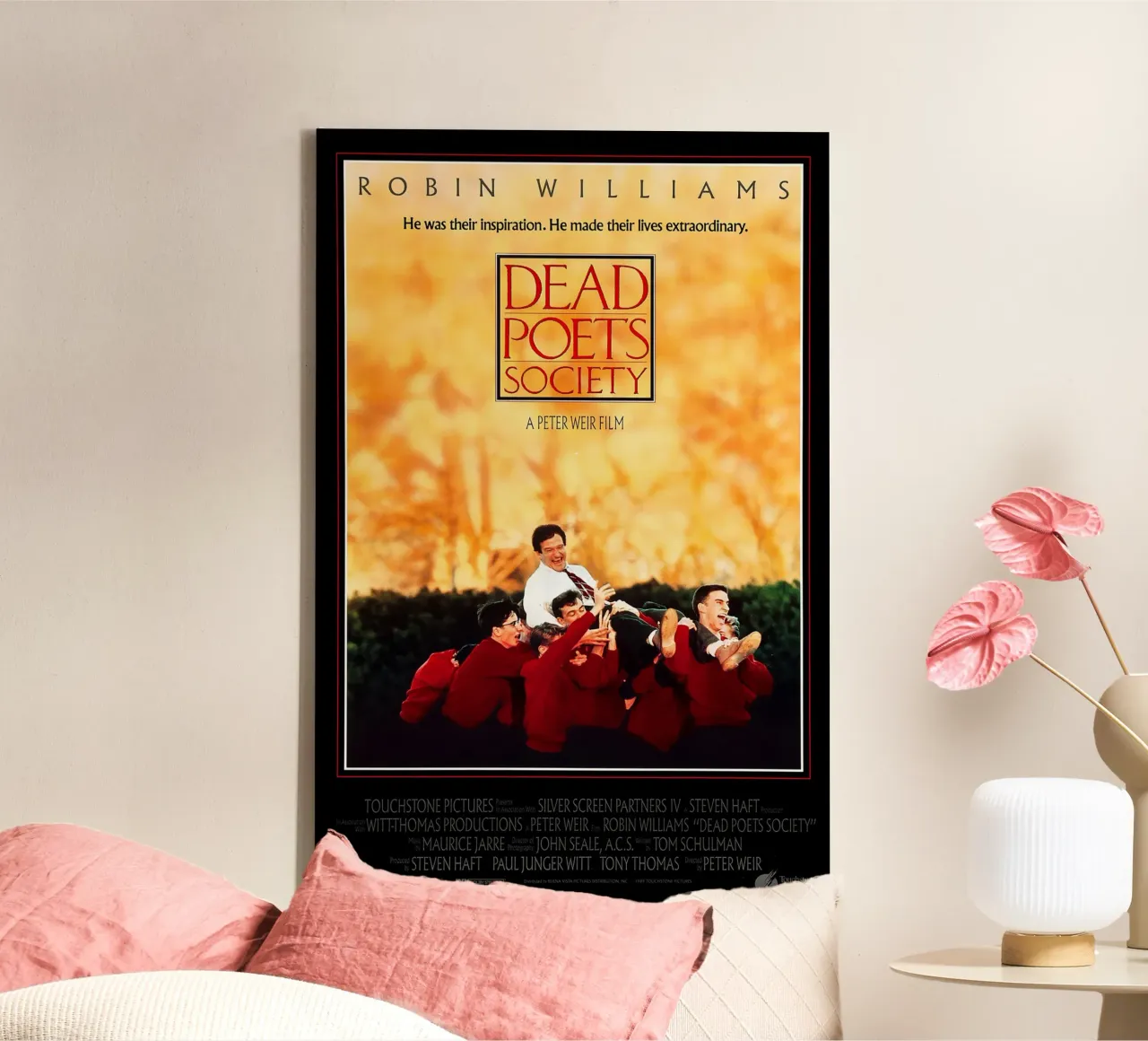 Dead Poets Society / Carpe Diem! canvas met Baklijst van Attaboy Dsgn