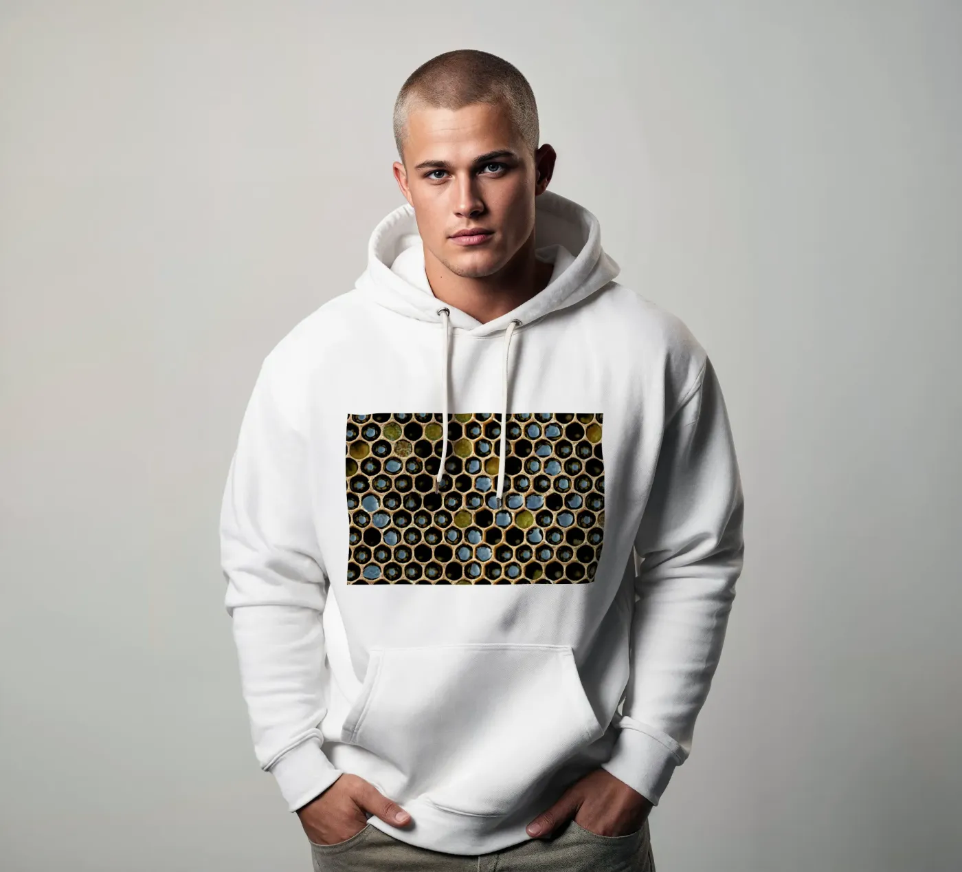 Bee Pattern hoodie van Curious Collections by Marielle Leenders