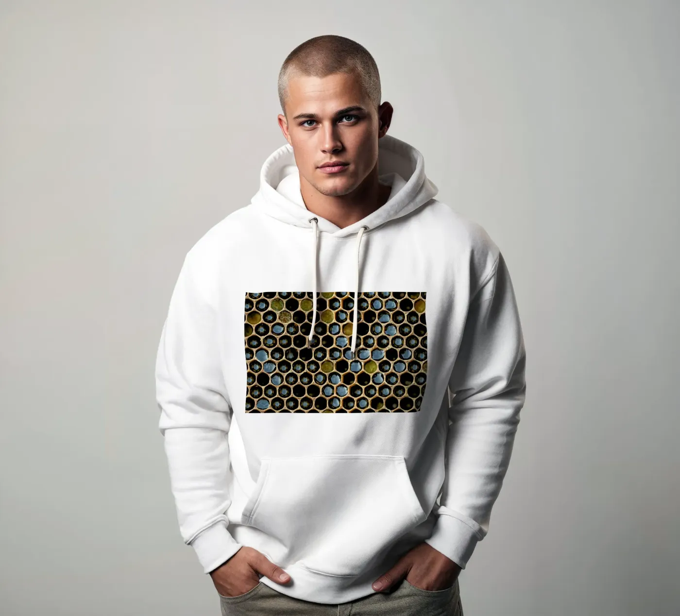Bee Pattern hoodie van Curious Collections by Marielle Leenders
