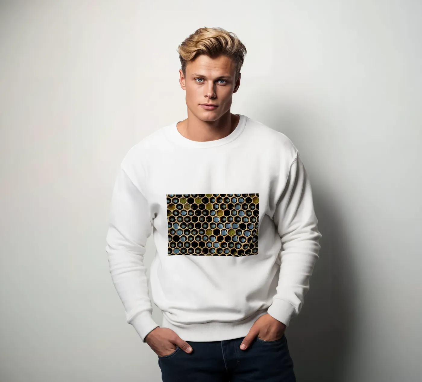 Bee Pattern Sweatshirt von Curious Collections by Marielle Leenders