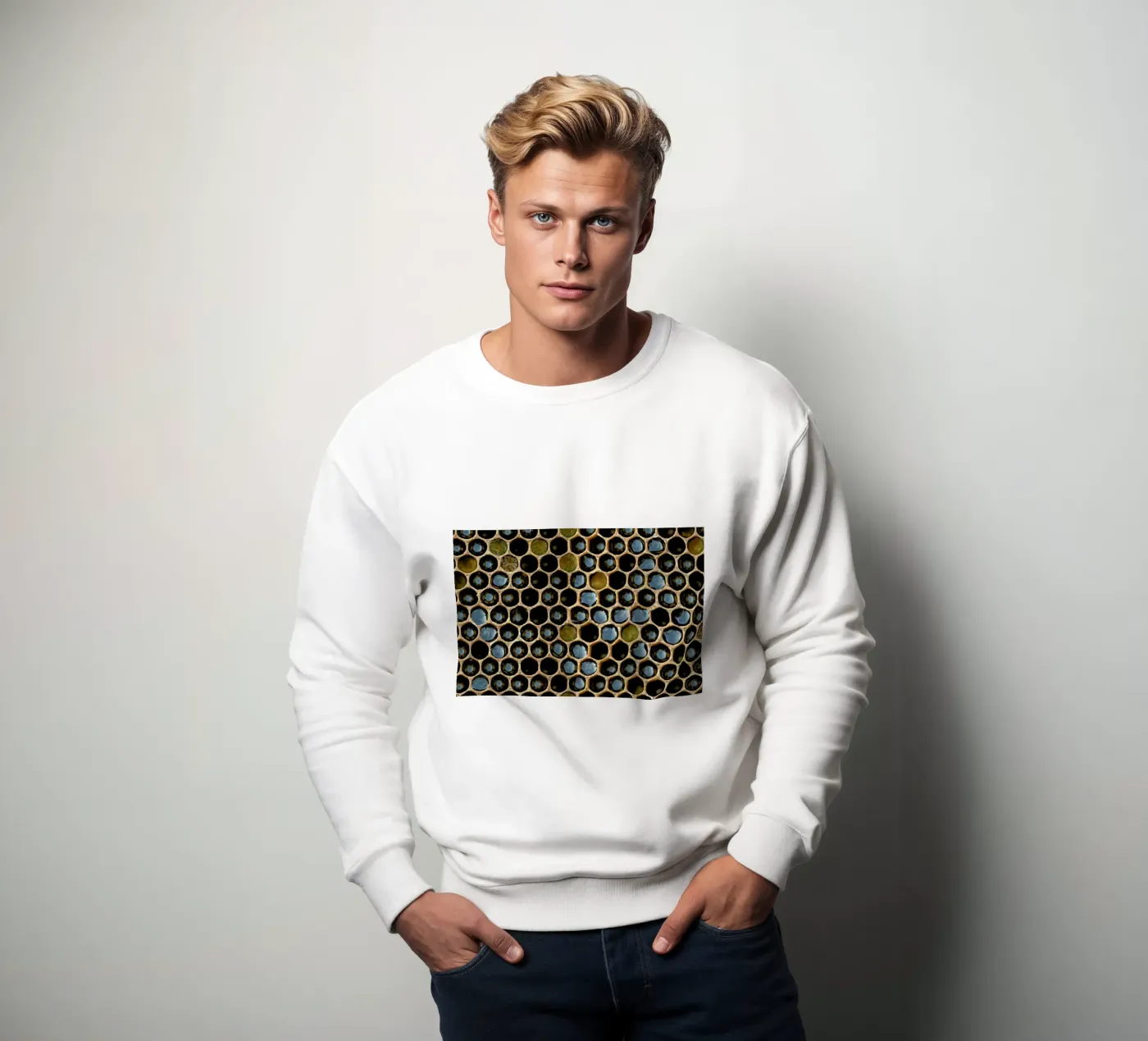 Bee Pattern Sweatshirt von Curious Collections by Marielle Leenders