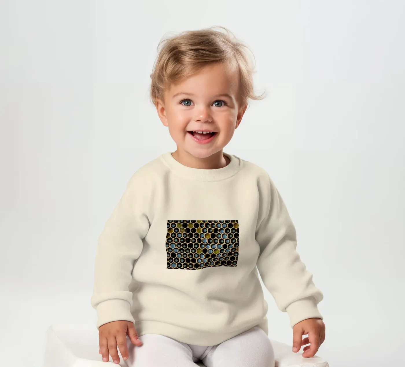 Bee Pattern felpa neonato da Curious Collections by Marielle Leenders