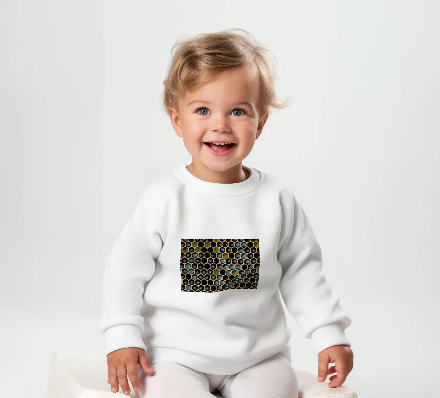 Bee Pattern felpa neonato da Curious Collections by Marielle Leenders