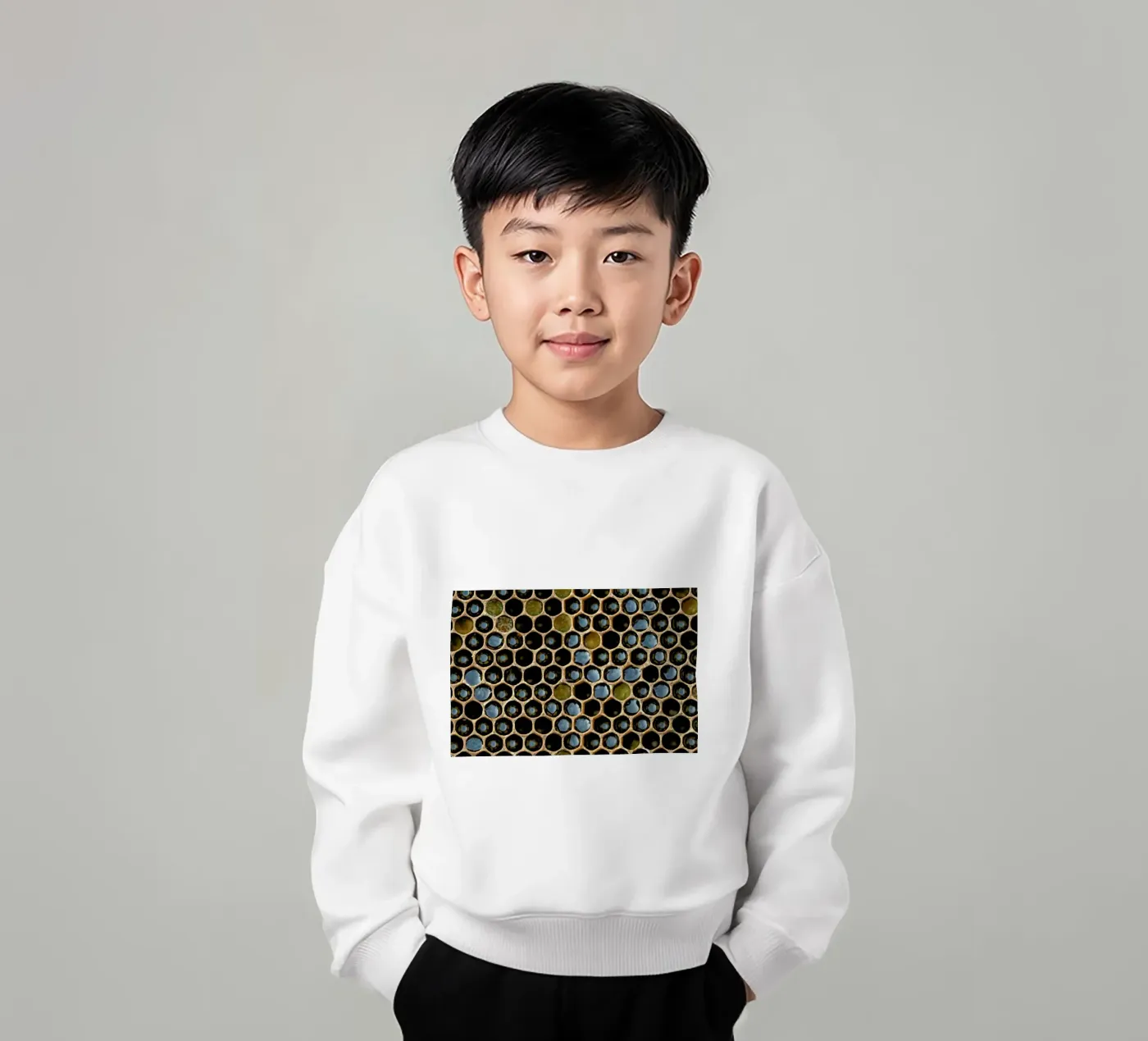 Bee Pattern kinder sweatshirt van Curious Collections by Marielle Leenders