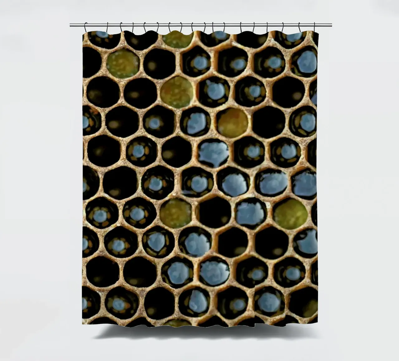Bee Pattern Duschvorhang von Curious Collections by Marielle Leenders
