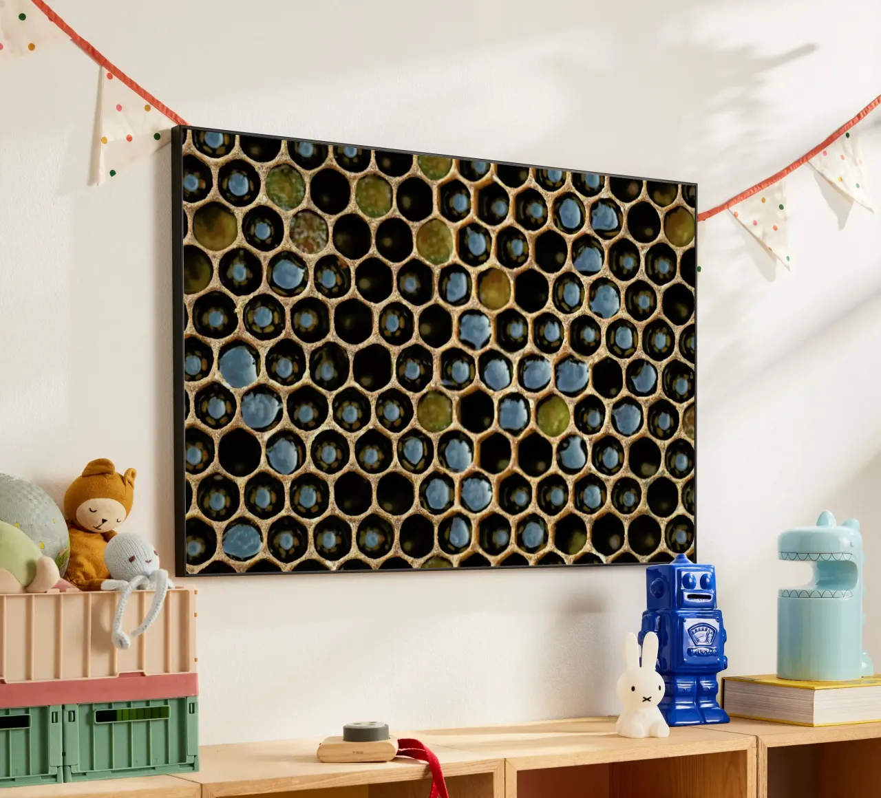 Bee Pattern alluminio dibond da Curious Collections by Marielle Leenders