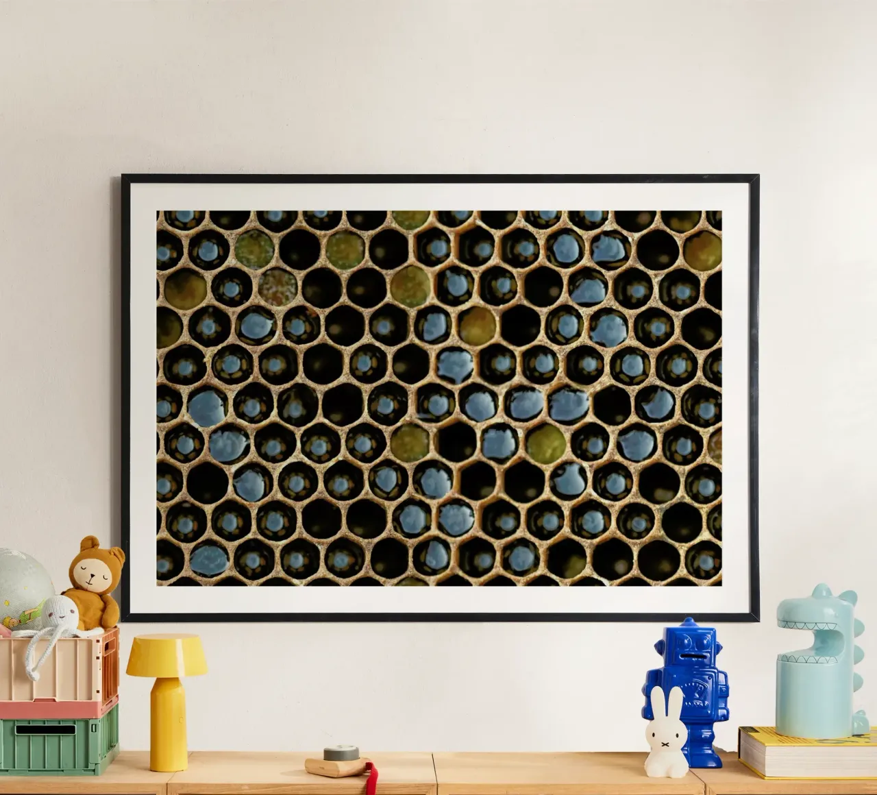 Bee Pattern poster by Curious Collections by Marielle Leenders