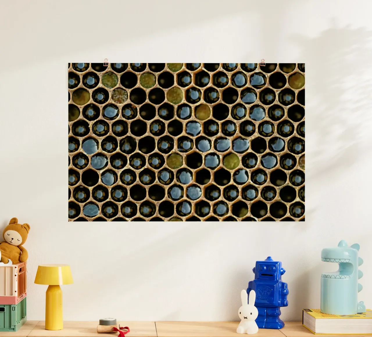 Bee Pattern poster by Curious Collections by Marielle Leenders