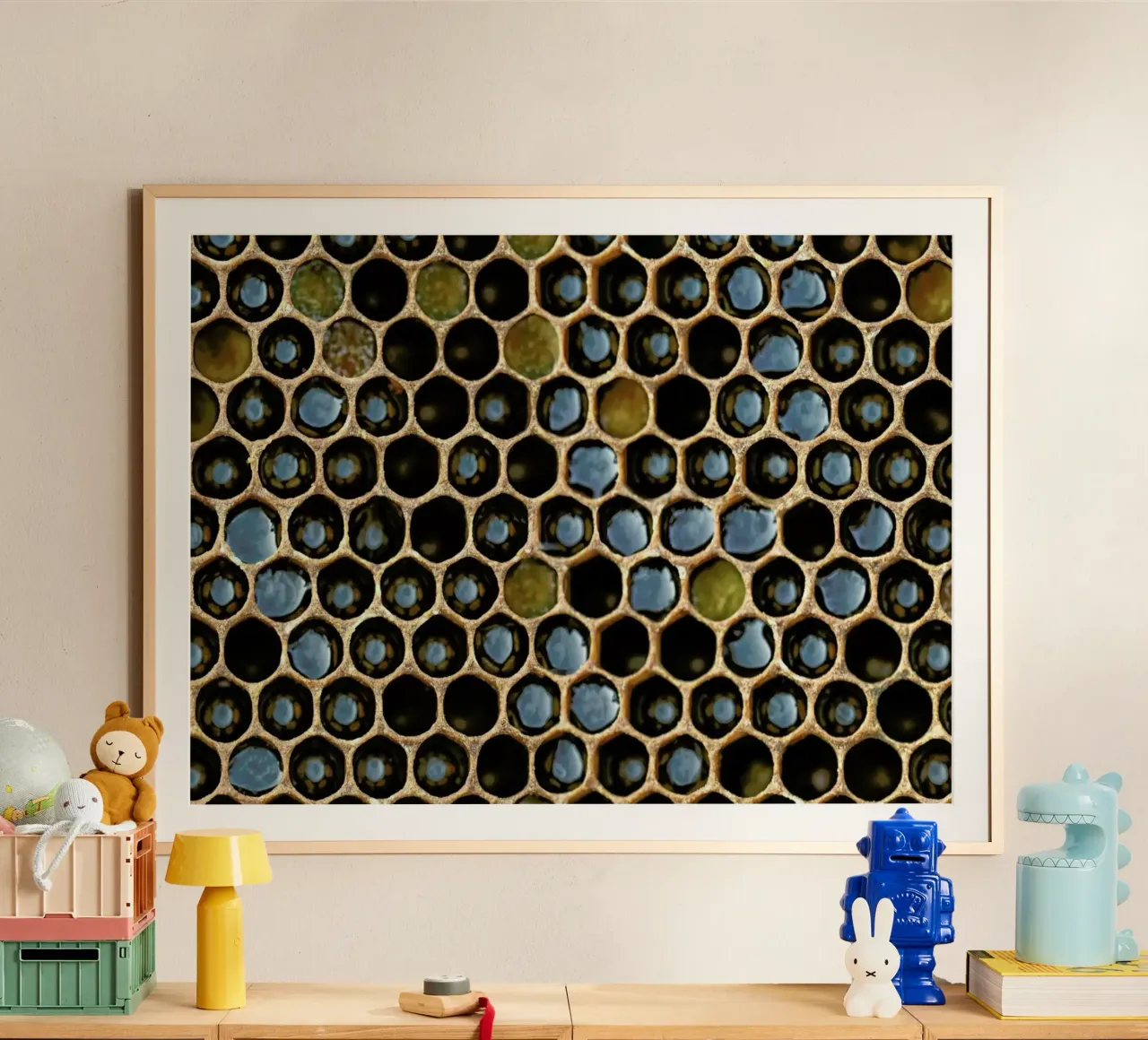 Bee Pattern poster by Curious Collections by Marielle Leenders