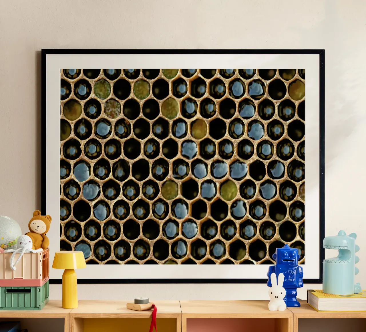 Bee Pattern poster by Curious Collections by Marielle Leenders