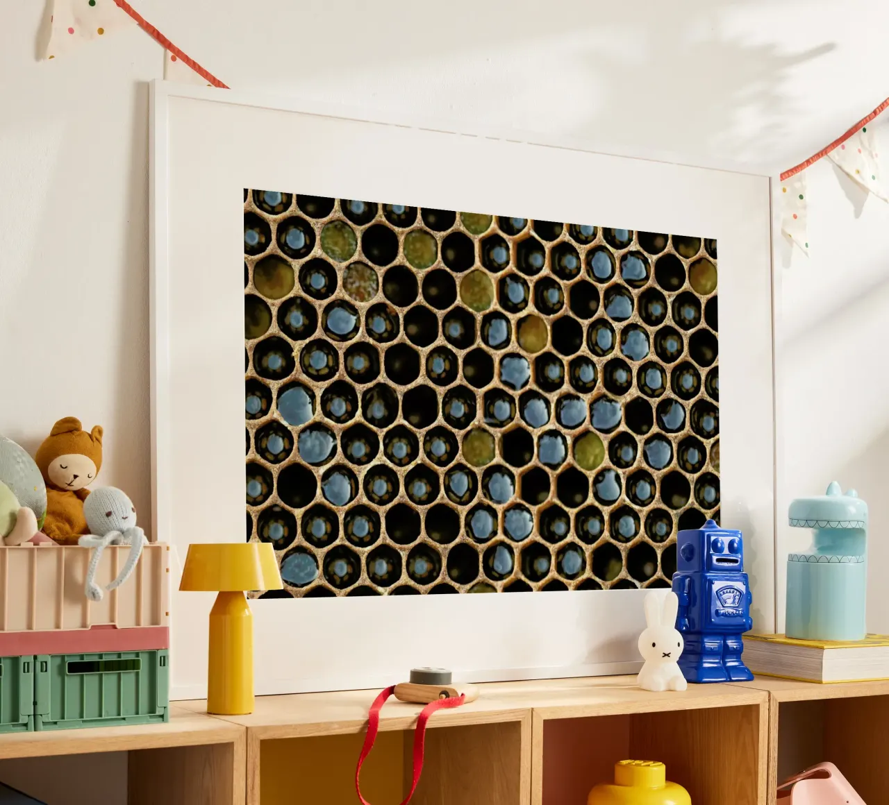 Bee Pattern poster by Curious Collections by Marielle Leenders