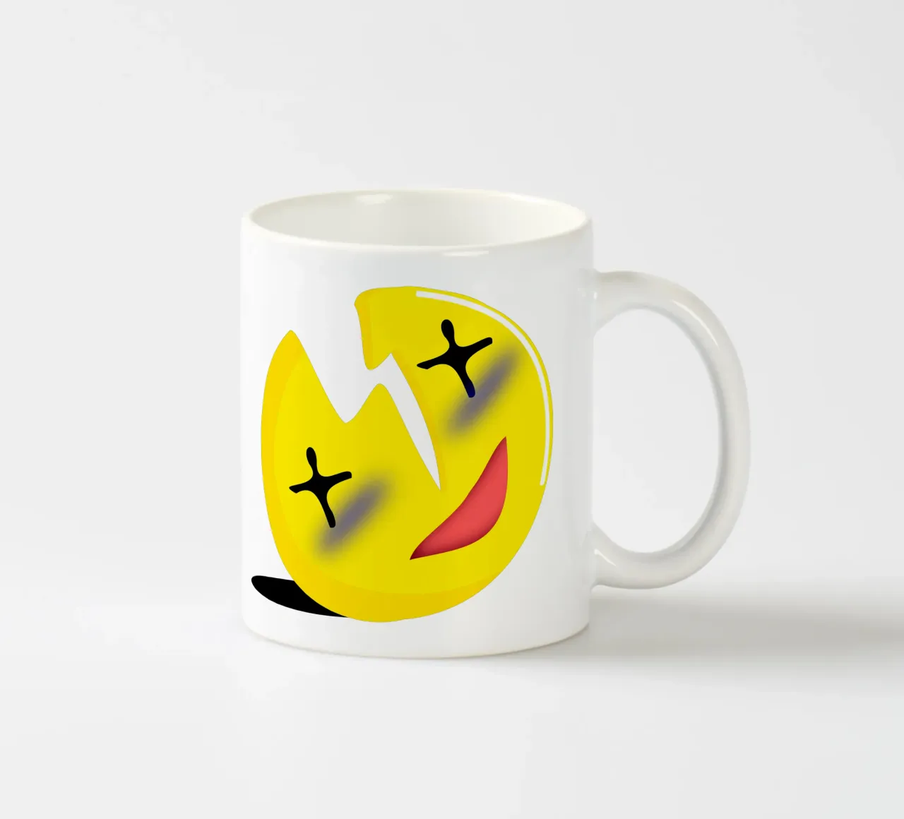 Divertente Sorridente Sciocco Faccia Sarcastica Cartone Animato tazza in ceramica da sillyindustries