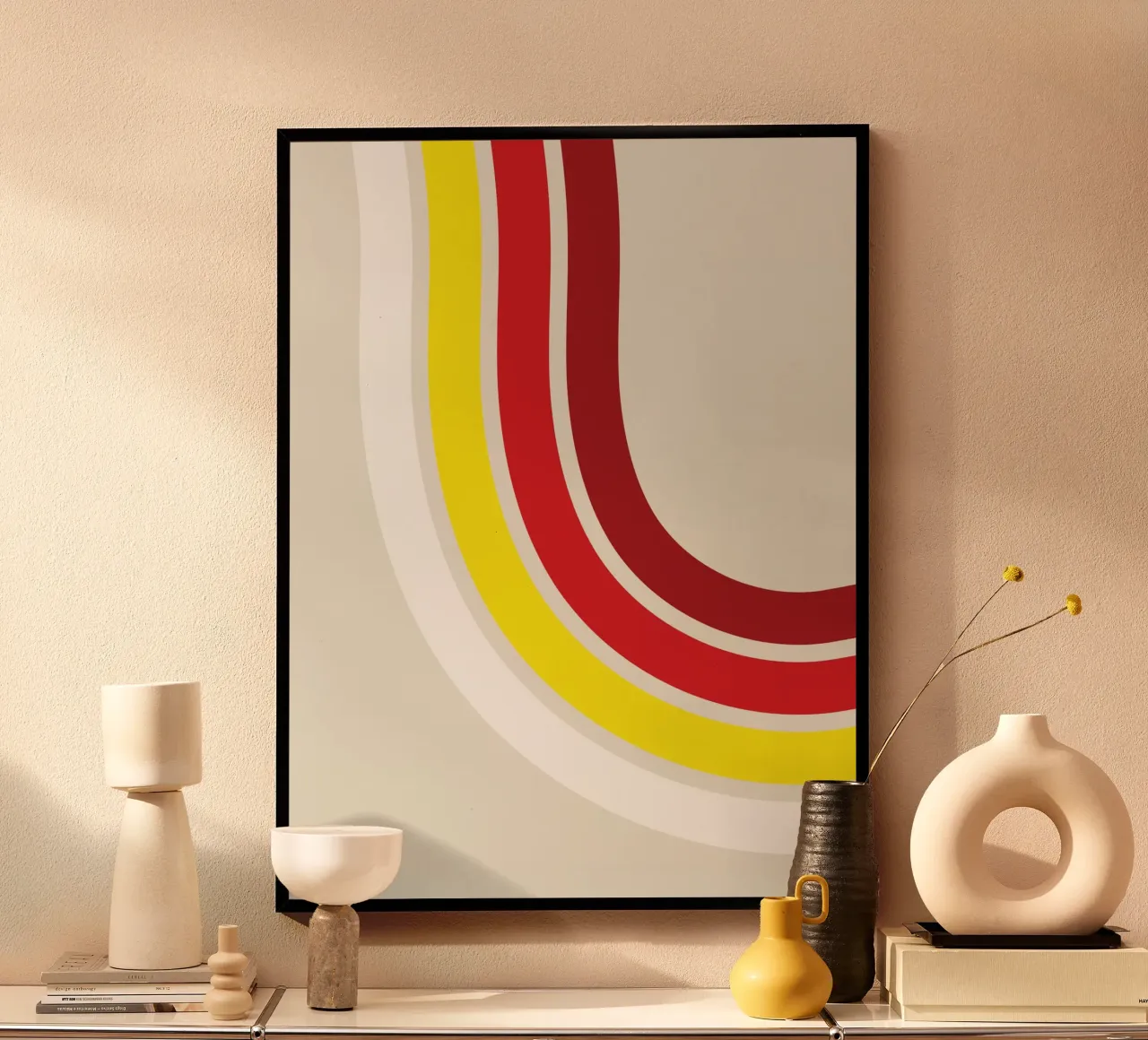 Ferrari F1 poster met aluminium frame van OkleoStudio