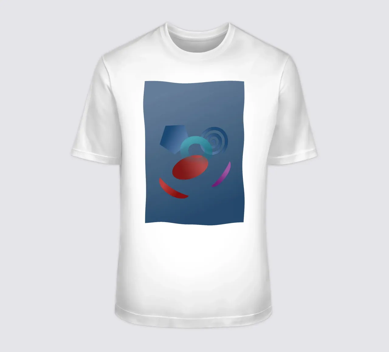 Abstract geometric pattern with blue background t-shirt by Something for you