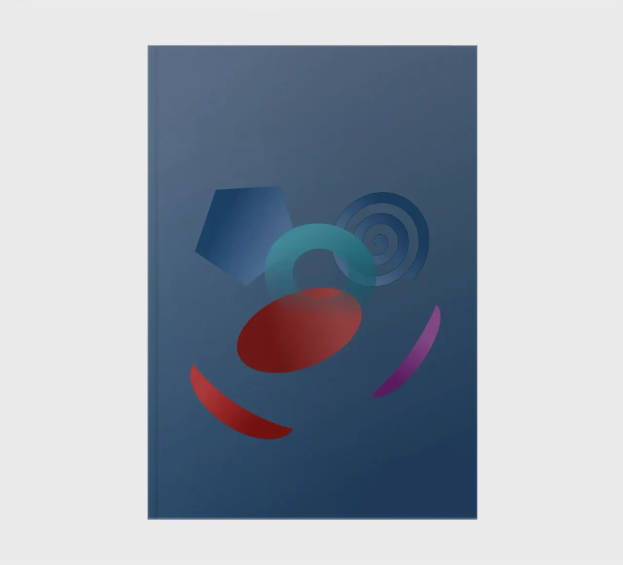 Abstract geometric pattern with blue background notebook by Something for you