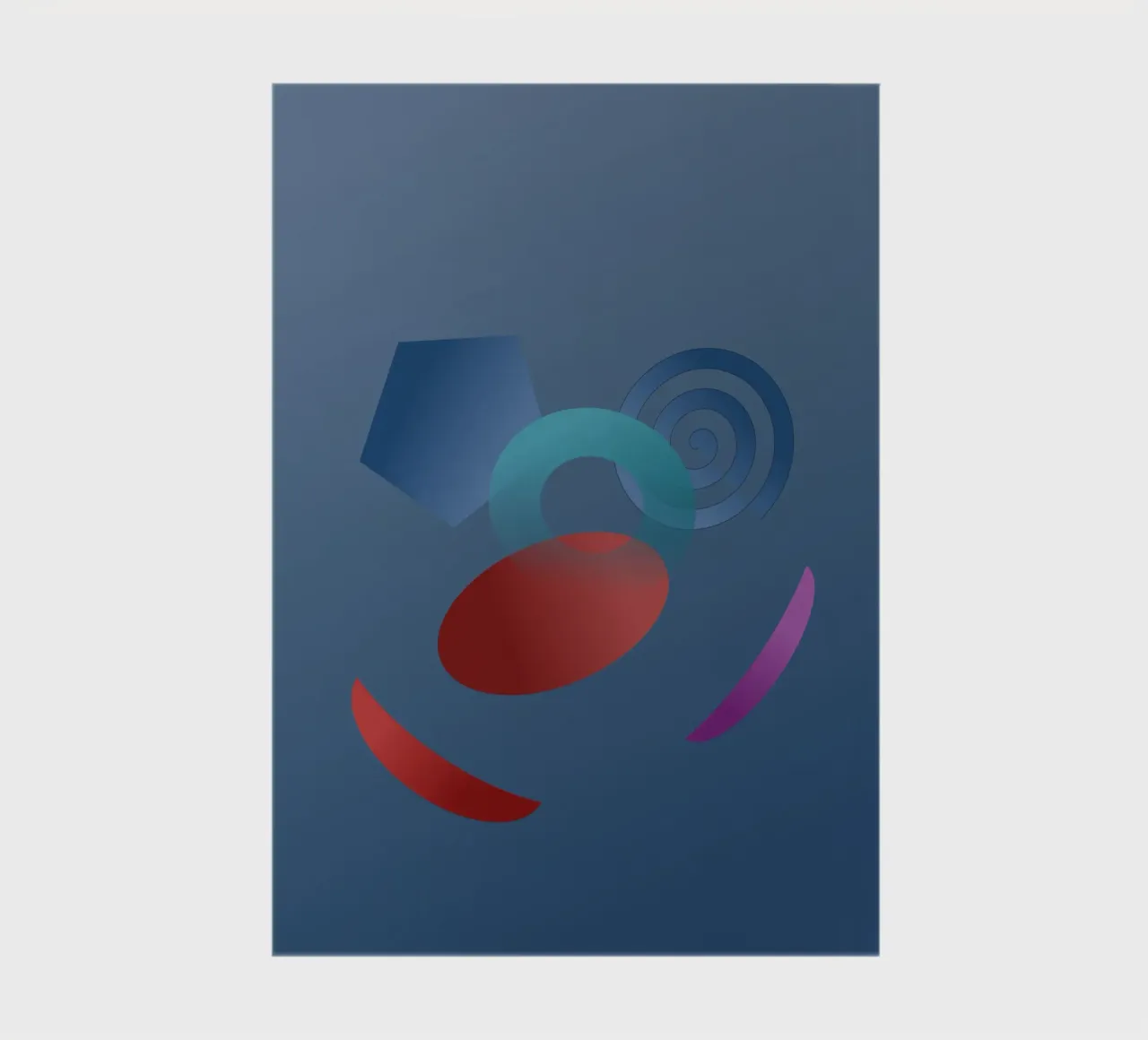 Abstract geometric pattern with blue background notebook by Something for you