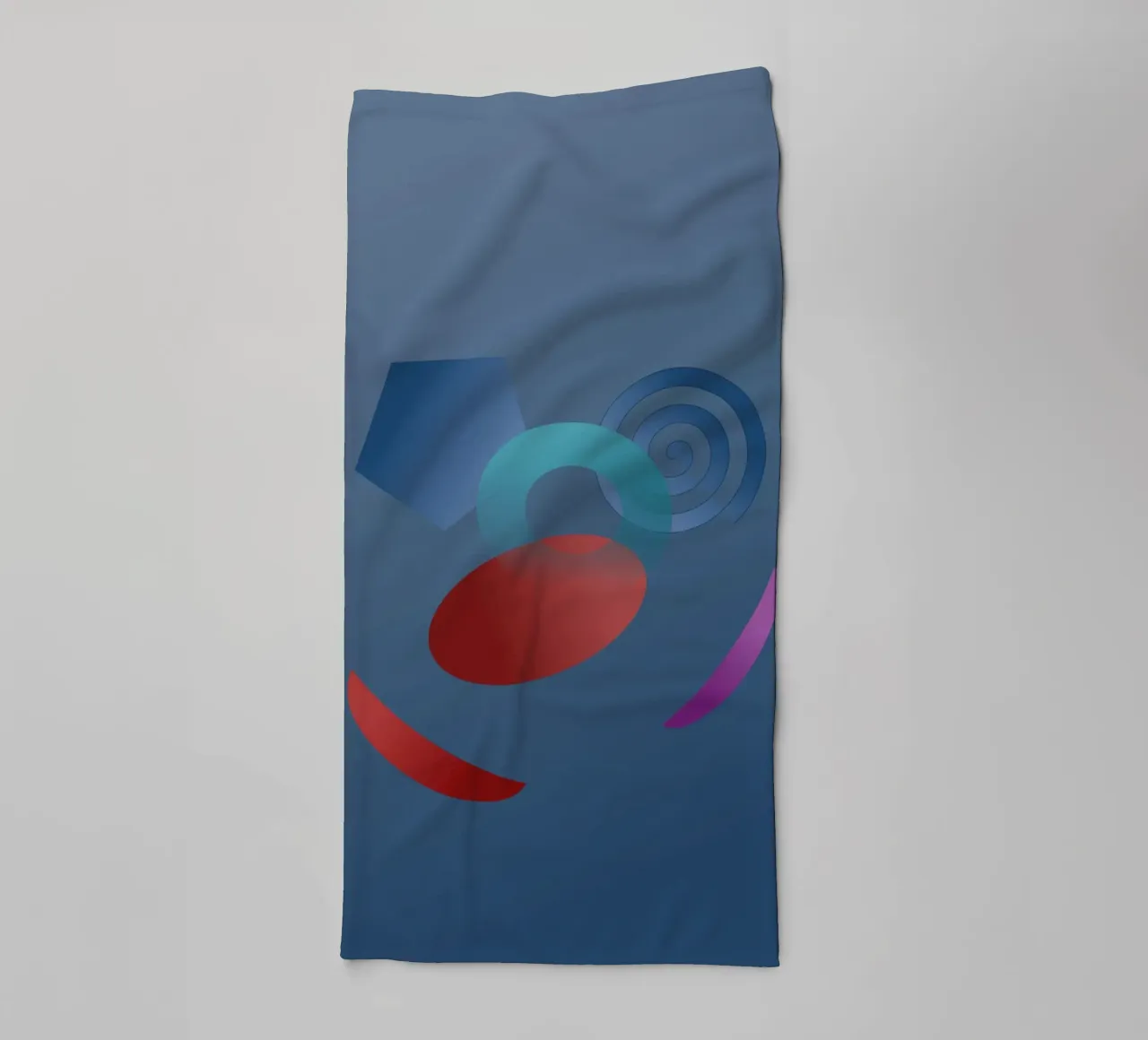 Abstract geometric pattern with blue background towel by Something for you