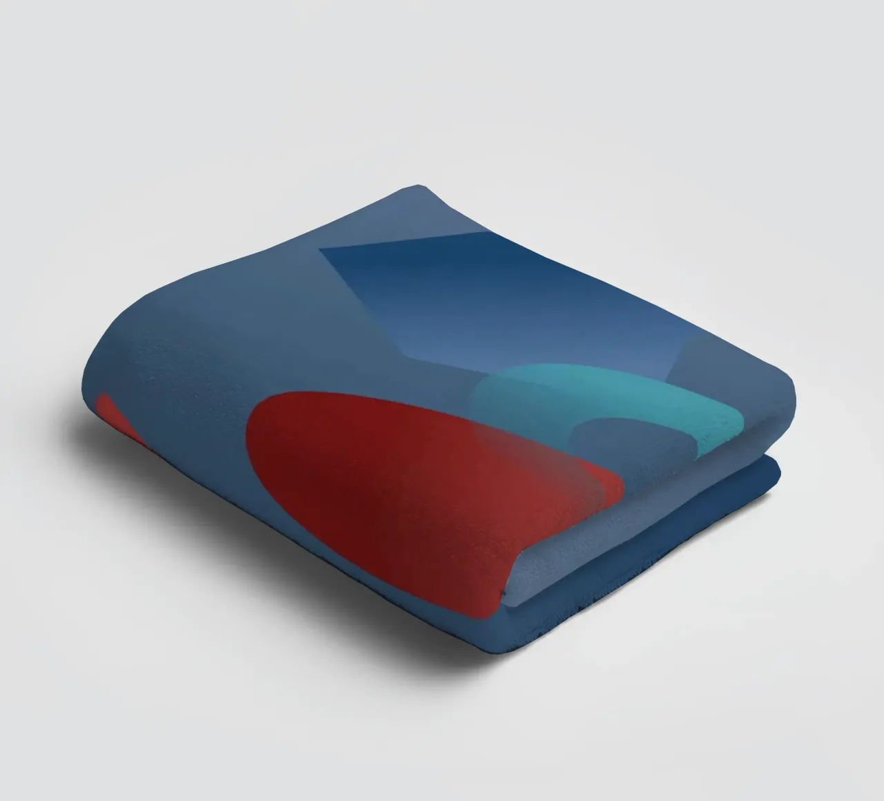 Abstract geometric pattern with blue background towel by Something for you