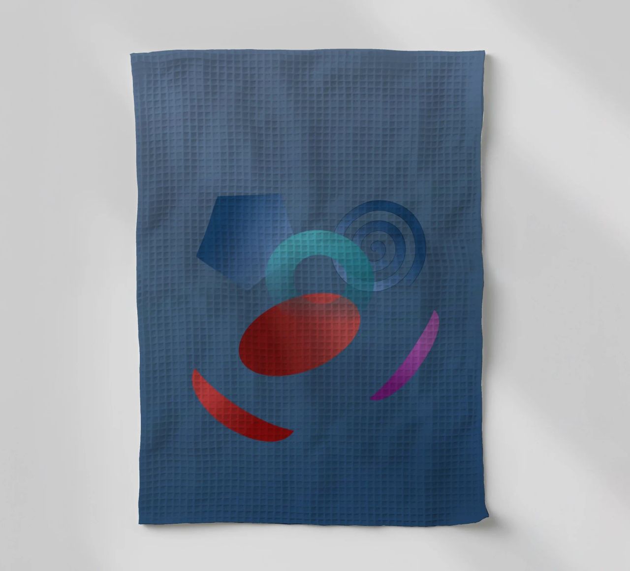 Abstraktes geometrisches Muster mit blauem Hintergrund Geschirrtuch von Something for you
