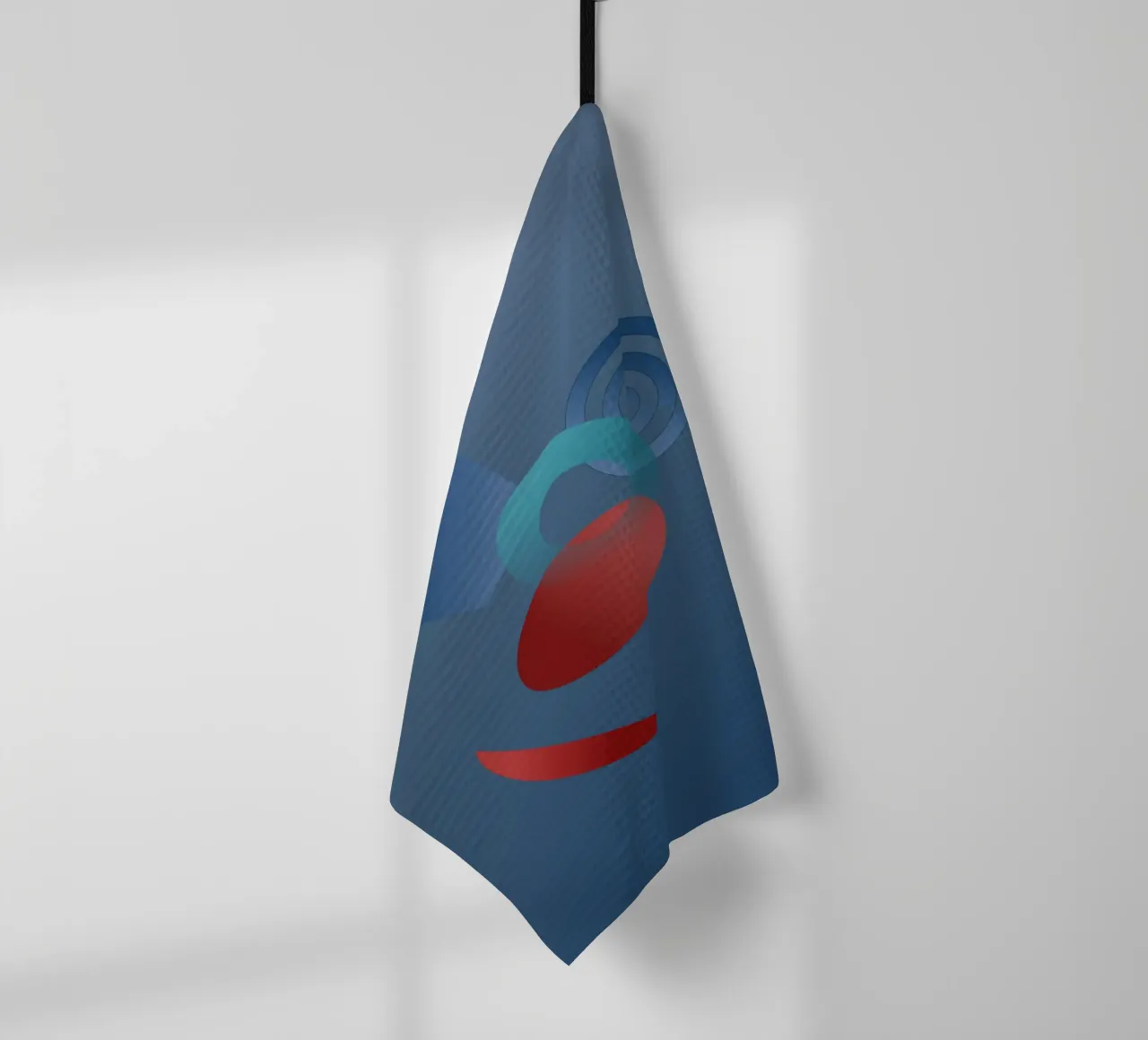 Abstraktes geometrisches Muster mit blauem Hintergrund Geschirrtuch von Something for you