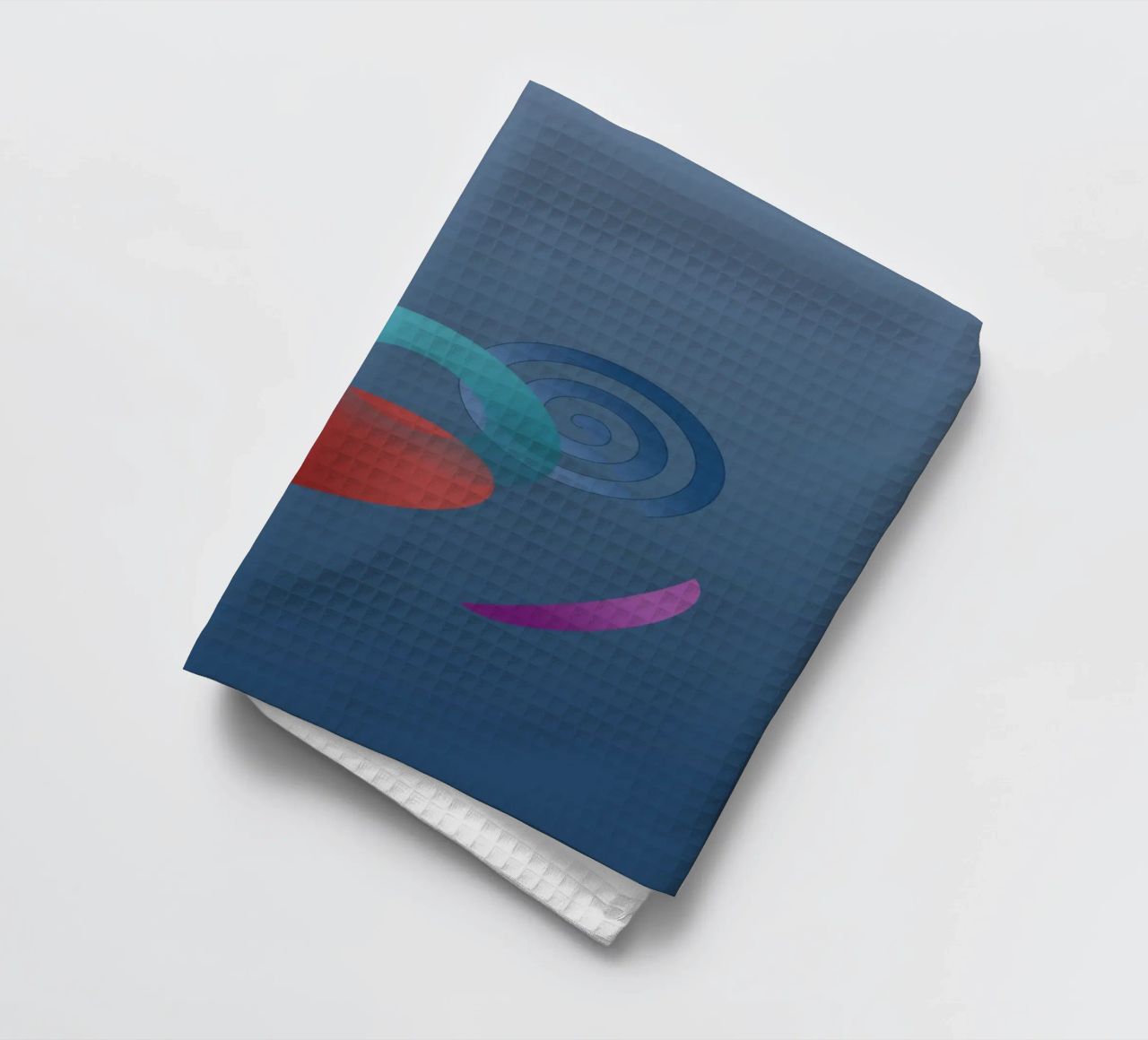 Abstraktes geometrisches Muster mit blauem Hintergrund Geschirrtuch von Something for you