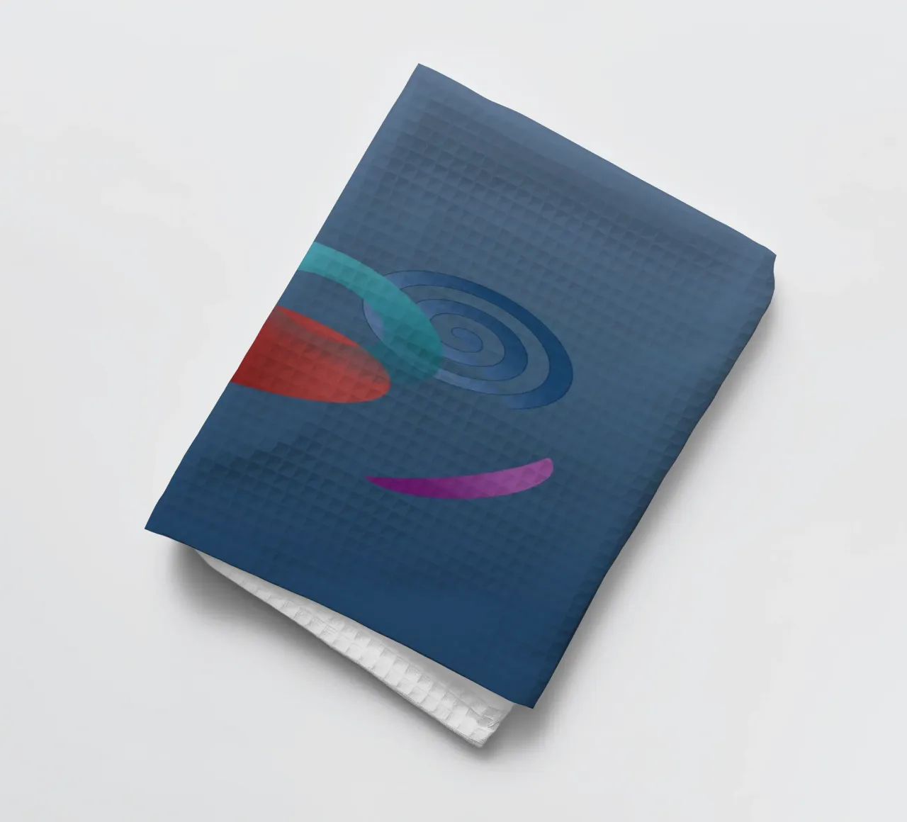 Abstraktes geometrisches Muster mit blauem Hintergrund Geschirrtuch von Something for you